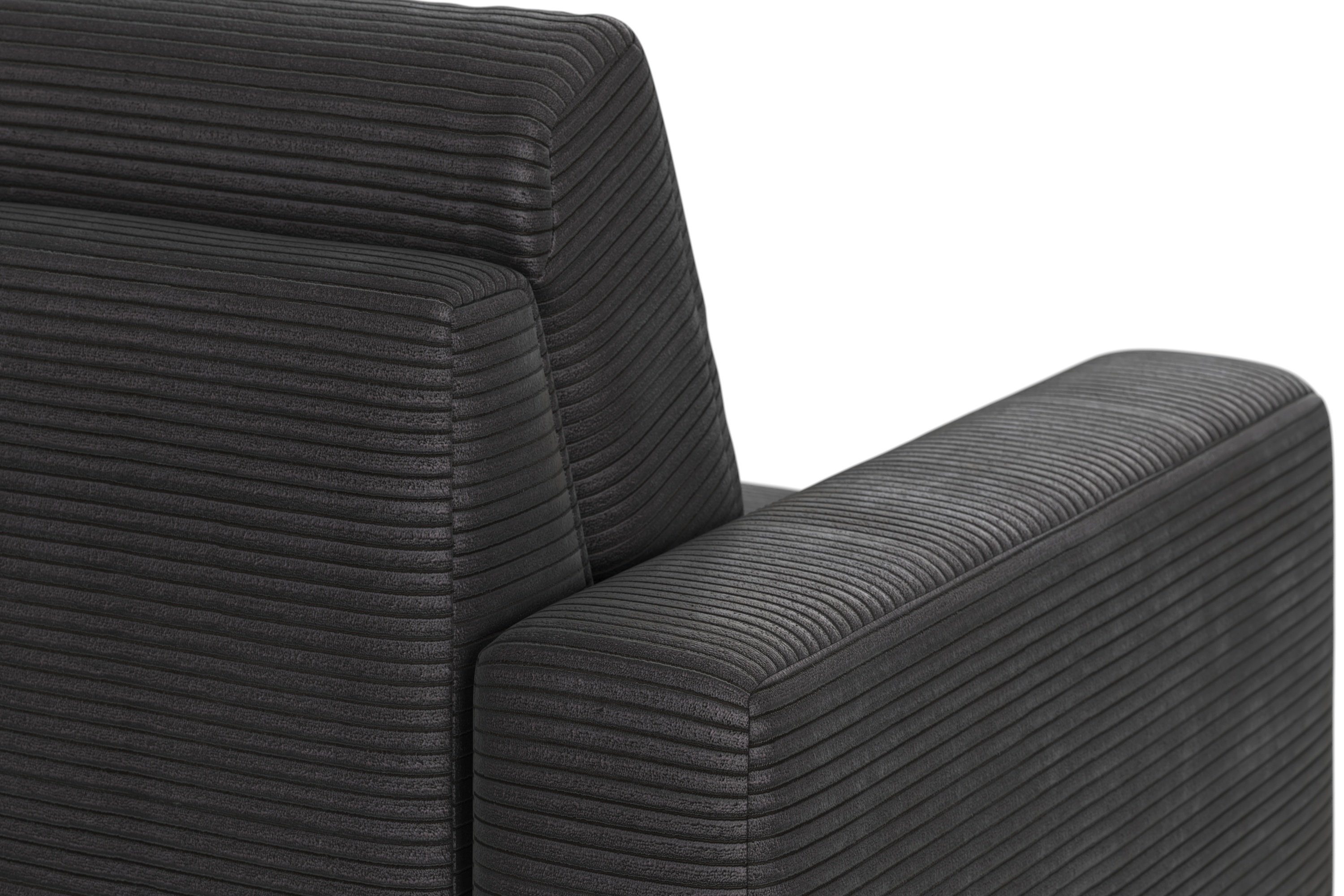Home affaire Hoekbank Summer L-vorm met ottomane, naar keuze met slaapfunctie en bedkist, cordbekleding