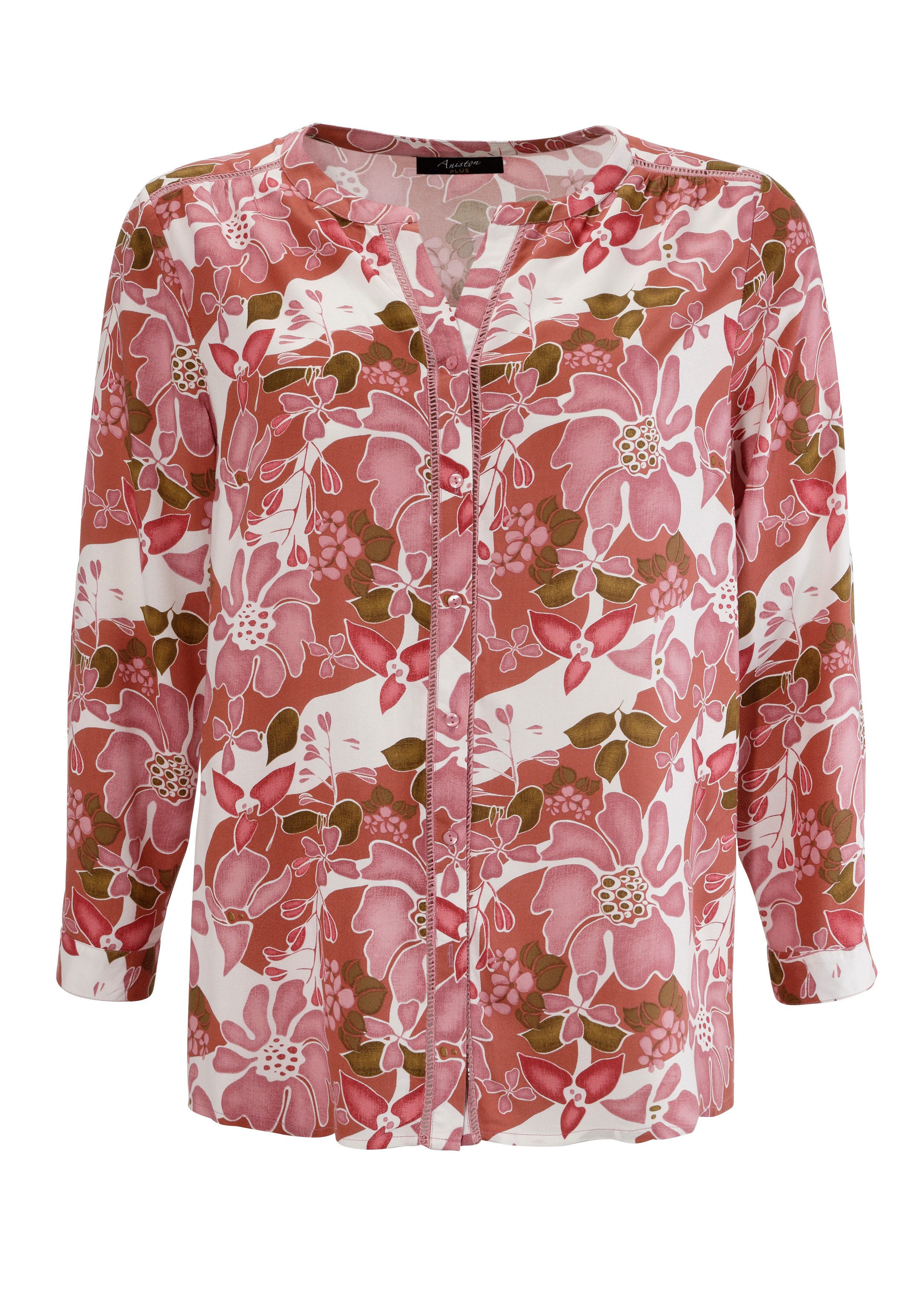 Aniston PLUS Lange blouse met haakapplicatie langs de knoopsluiting - nieuwe collectie