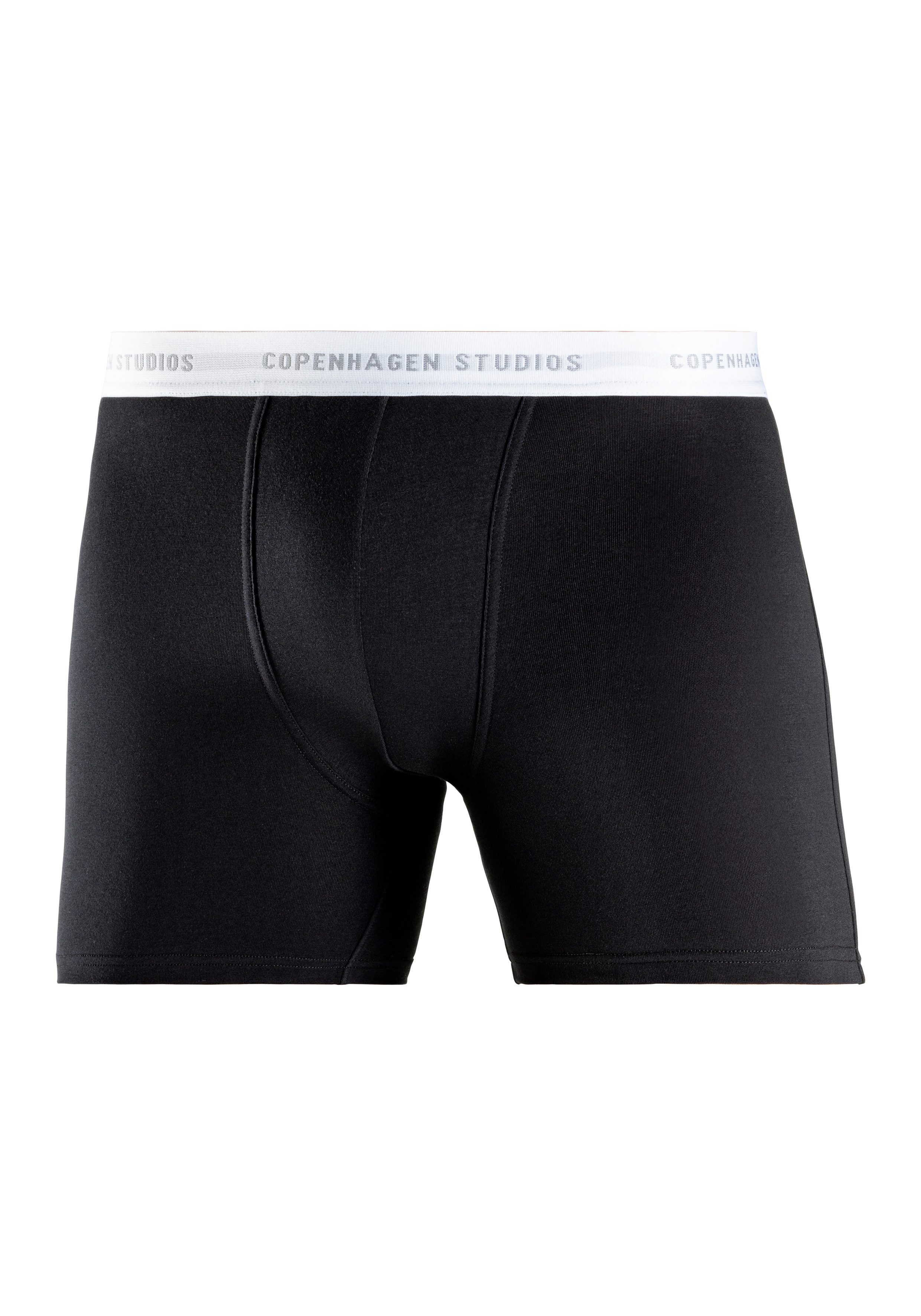 Copenhagen Studios Lange boxershort Boxershorts voor heren met langere pijpen en logo-tailleband (3 stuks)