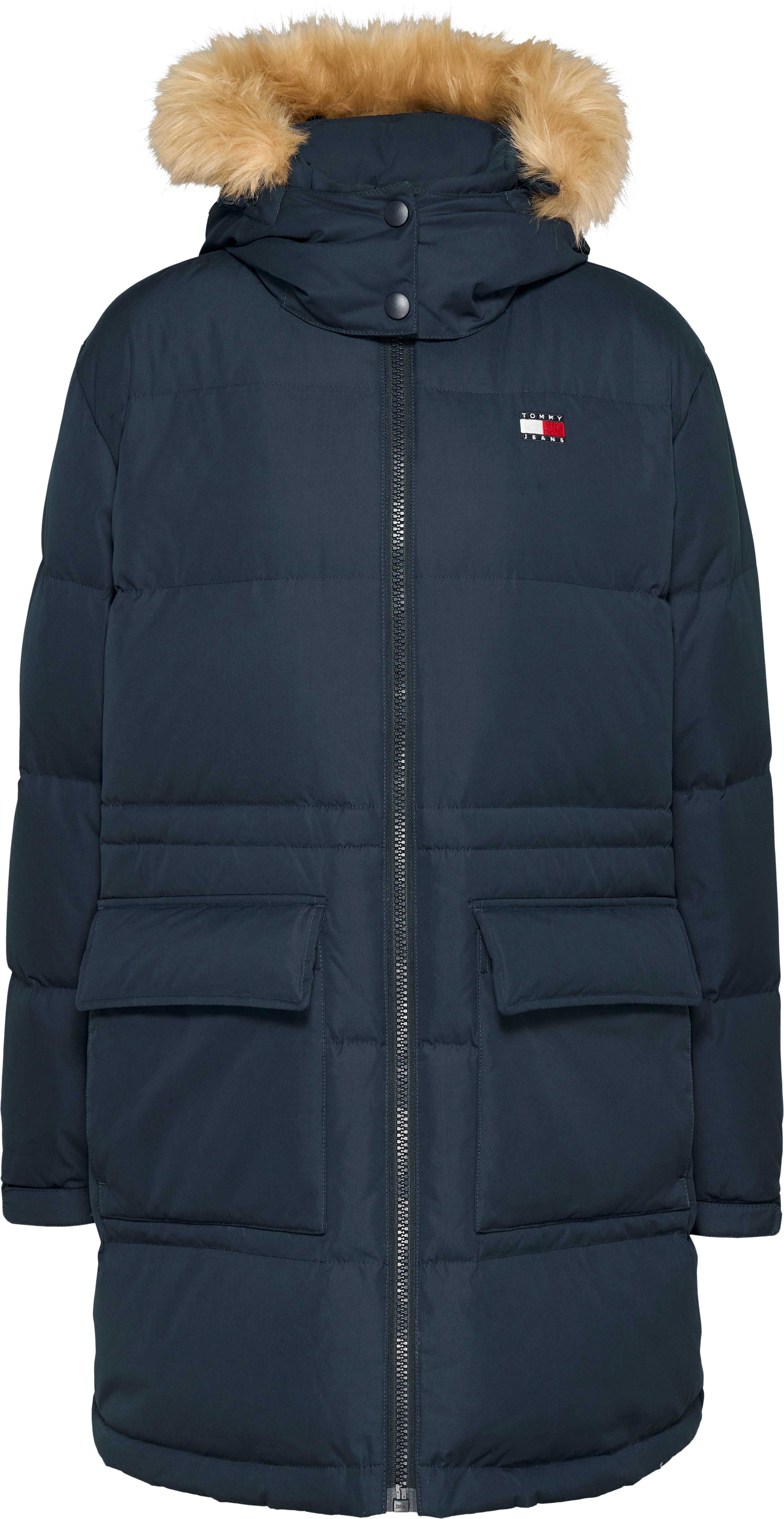 TOMMY JEANS Gewatteerde jas TJW MIDI ALASKA FAUX FUR