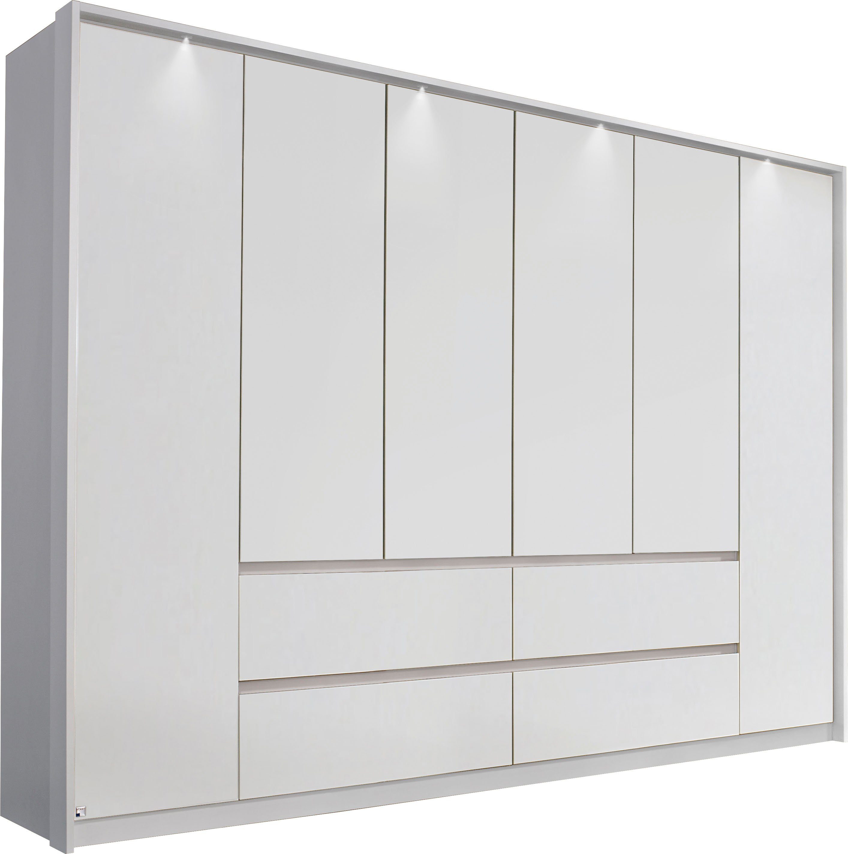 rauch Draaideurkast Mainz met passe-partout optioneel met verlichting, buitendeuren met push-to-openfunctie