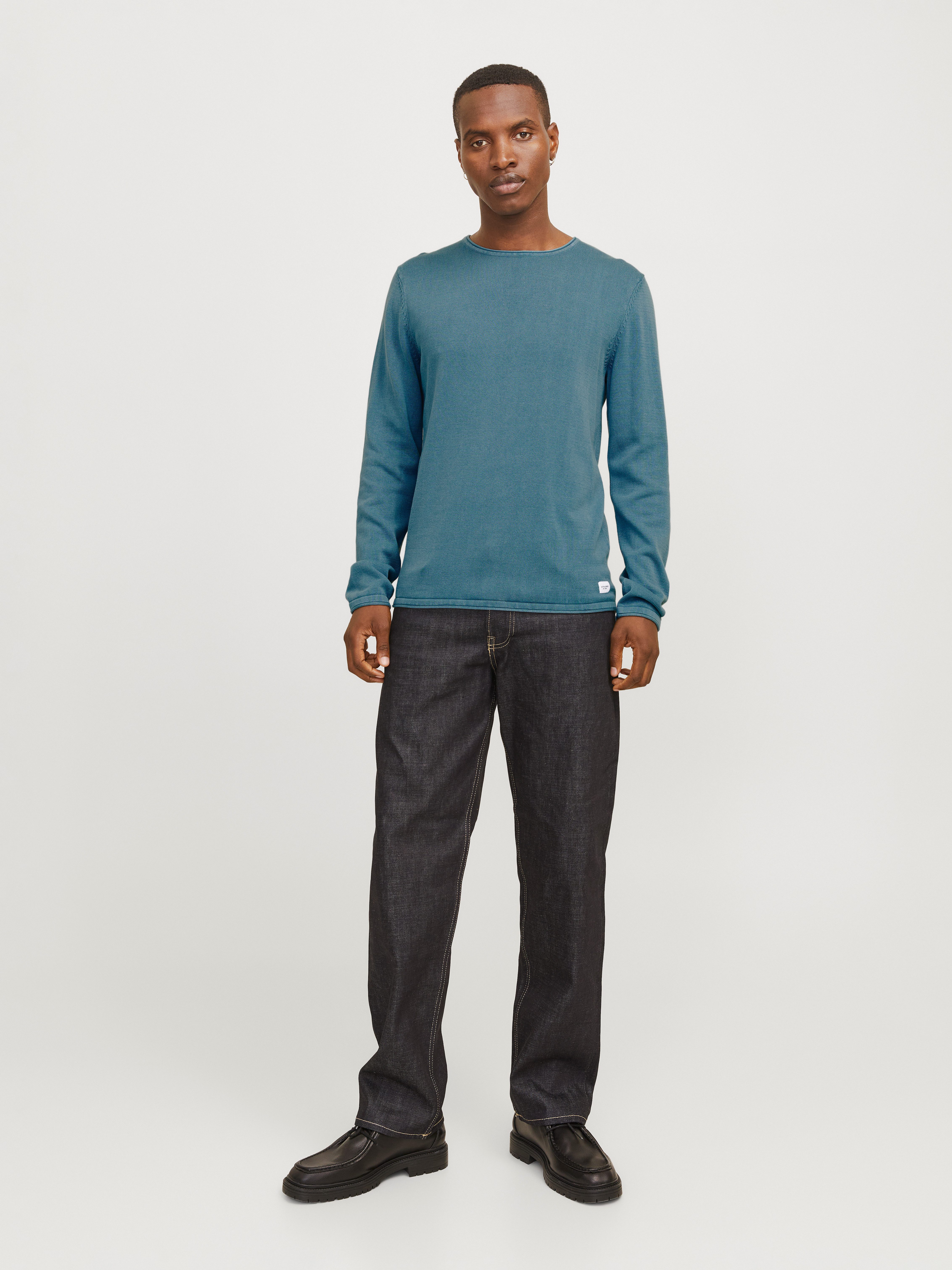 Jack & Jones Gebreide trui JJELEO KNIT CREW NECK NOOS