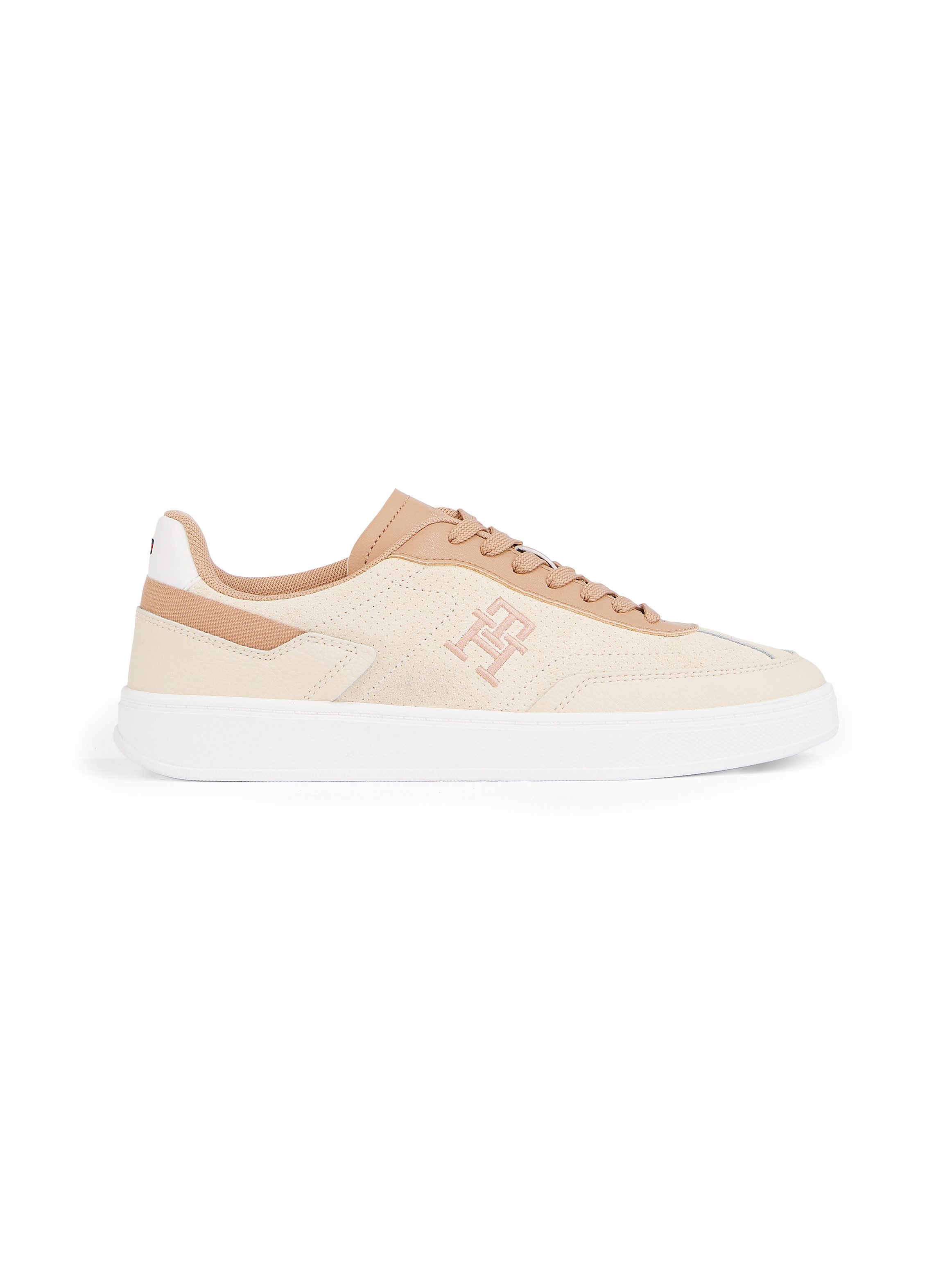 Tommy Hilfiger Plateausneakers TH HERITAGE SNEAKER PERF vrijetijdsschoen, lage schoen, veterschoen met th-logo-borduring