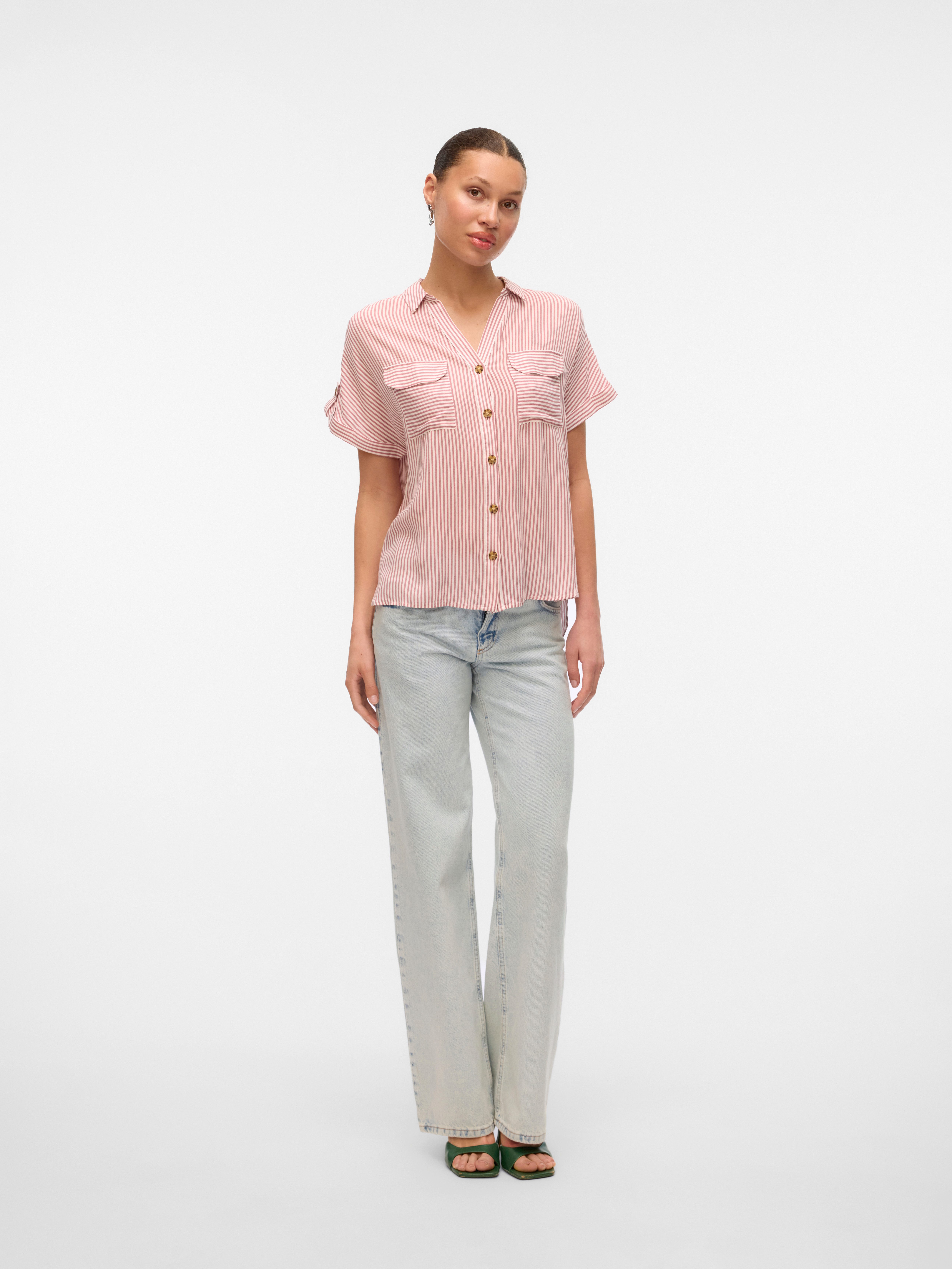 Vero Moda Overhemdblouse VMBUMPY S/S SHIRT WVN GA NOOS
