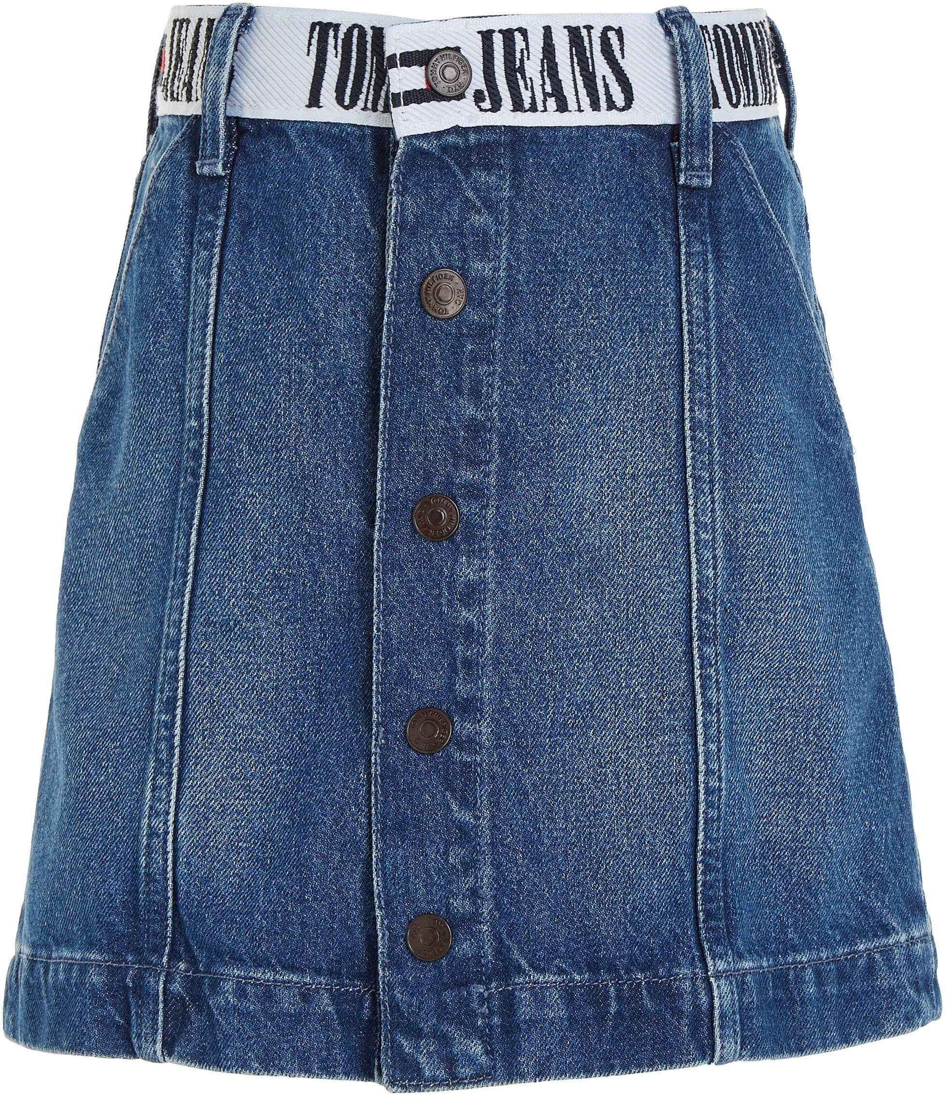 Tommy Hilfiger Jeans rok MONOTYPE TAPE SKIRT Webrok met Tommy Hilfiger logotape