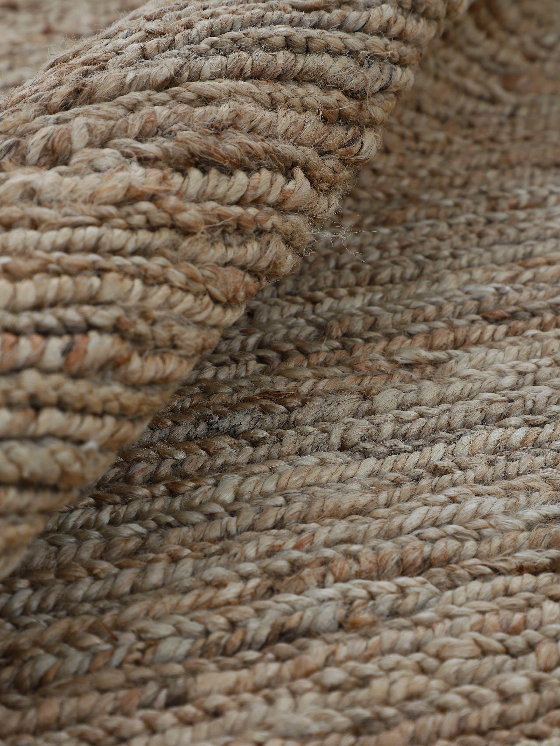 carpetfine Vloerkleed Nala jute tapijt van natuurlijke vezels keerbaar, van 100% jute, in vele maten en modellen, vierkant, rond