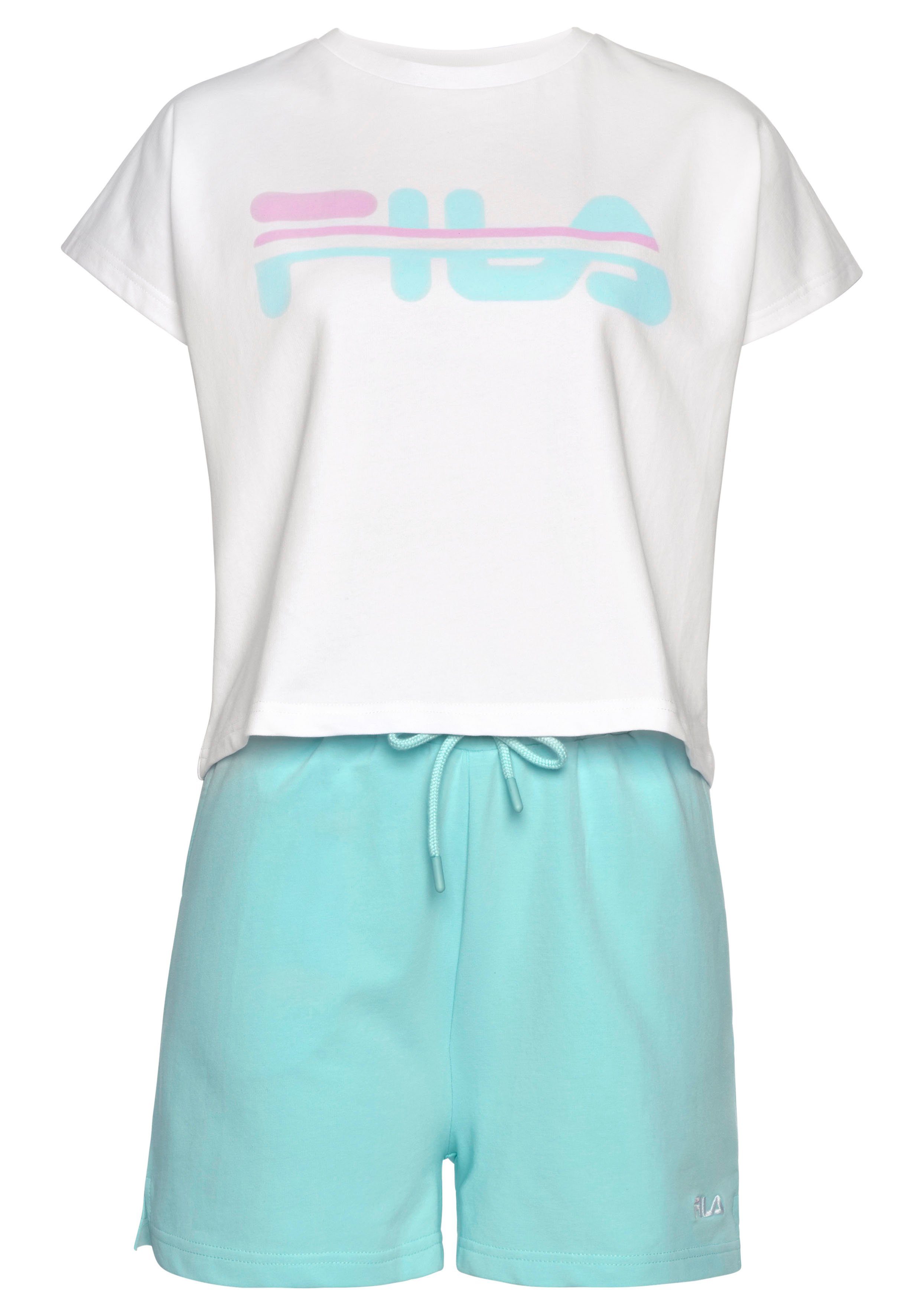Fila Shortama met logo frontprint (set, 2-delig)