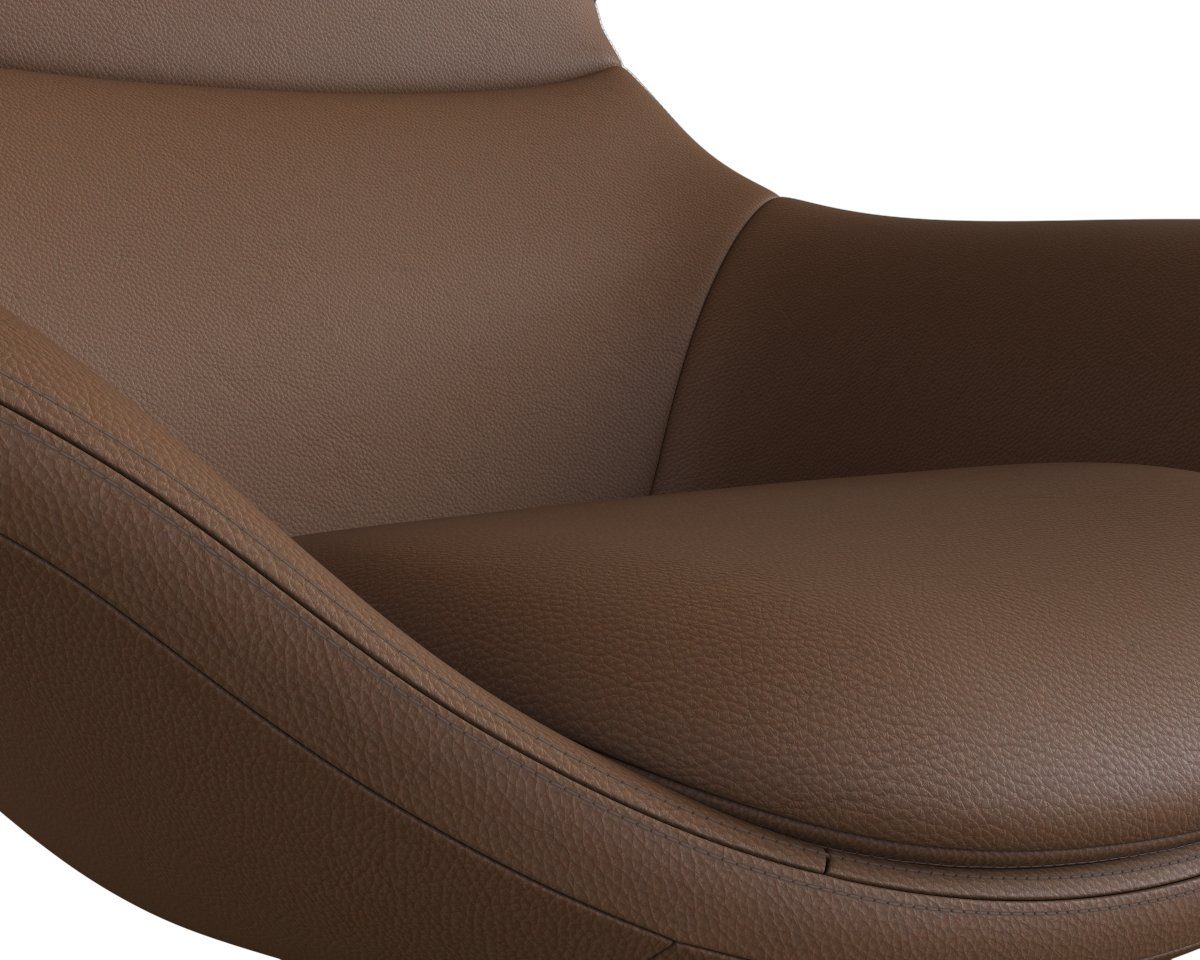 FLEXLUX Oorfauteuil Stilo relaxstoel, TV-stoel Solitaire, stijlicoon, draaibaar, zwarte poot