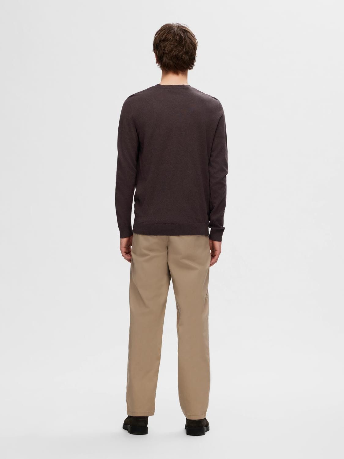 SELECTED HOMME Gebreide trui SLHBERG CREW NECK NOOS