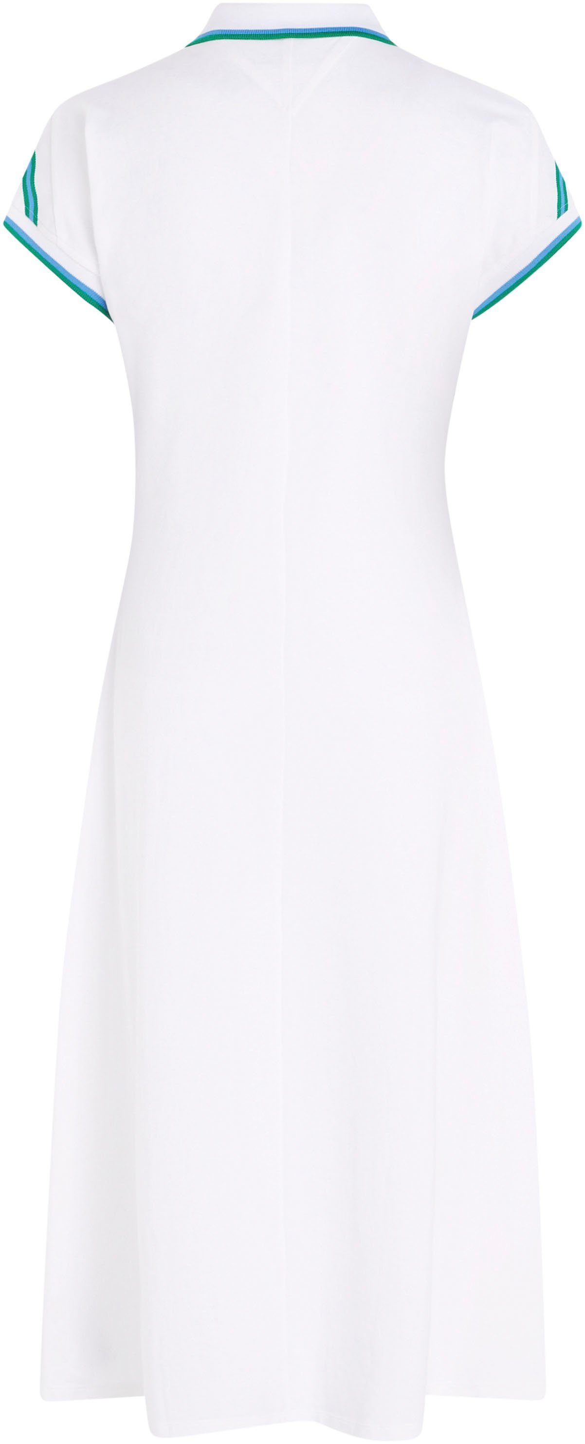 Tommy Hilfiger Polojurk F&F STP SLV KNEE POLO DRESS met contrastkleurige inzetten