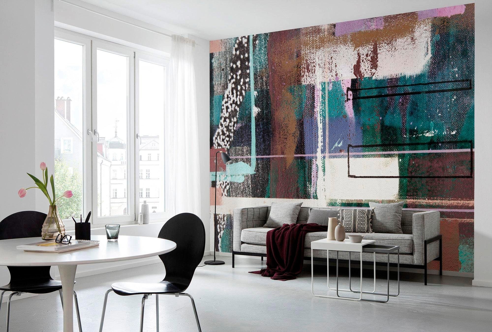 Komar Vliesbehang Digitale print vlies - Liquids Dripping - Afmeting 500 x 280 cm (1 stuk)