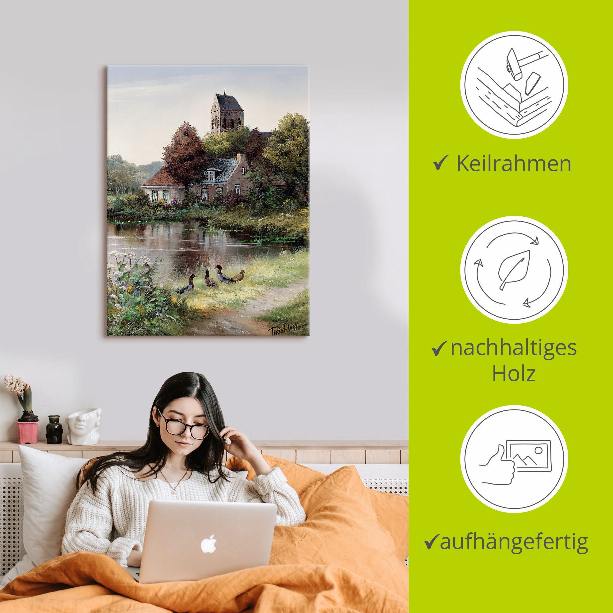 Artland Artprint Mooie dag als artprint op linnen, poster in verschillende formaten maten