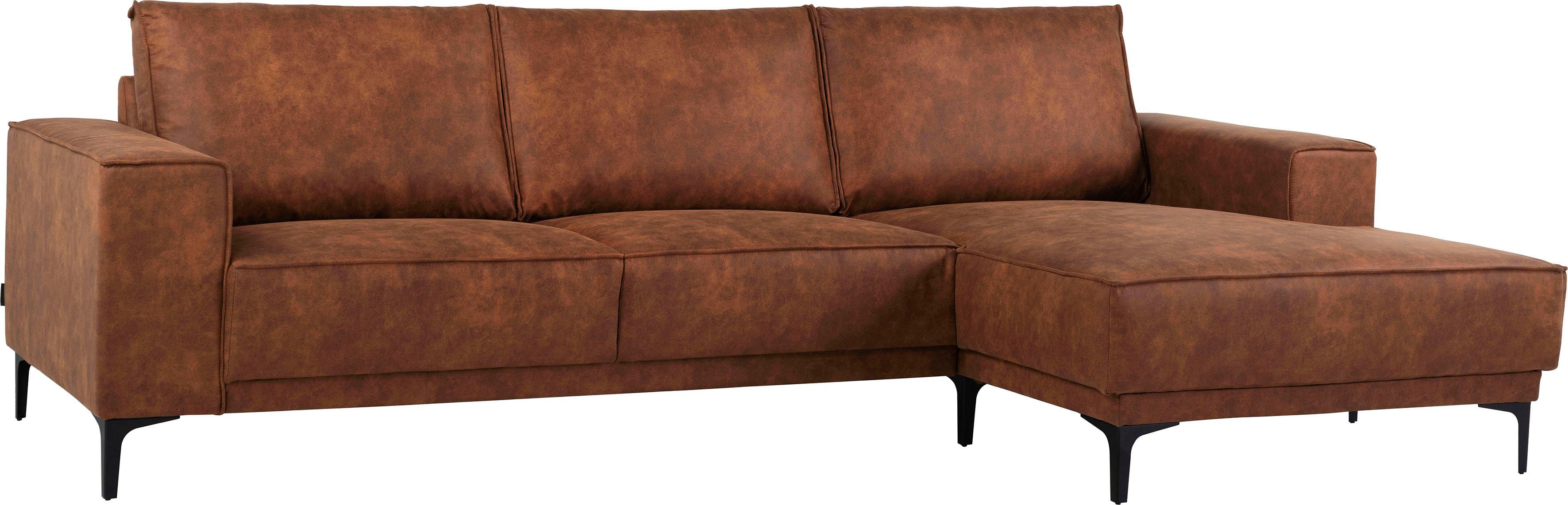 Places of Style Hoekbank Oland, structuur, platweefsel, luxe microvezel, bouclé