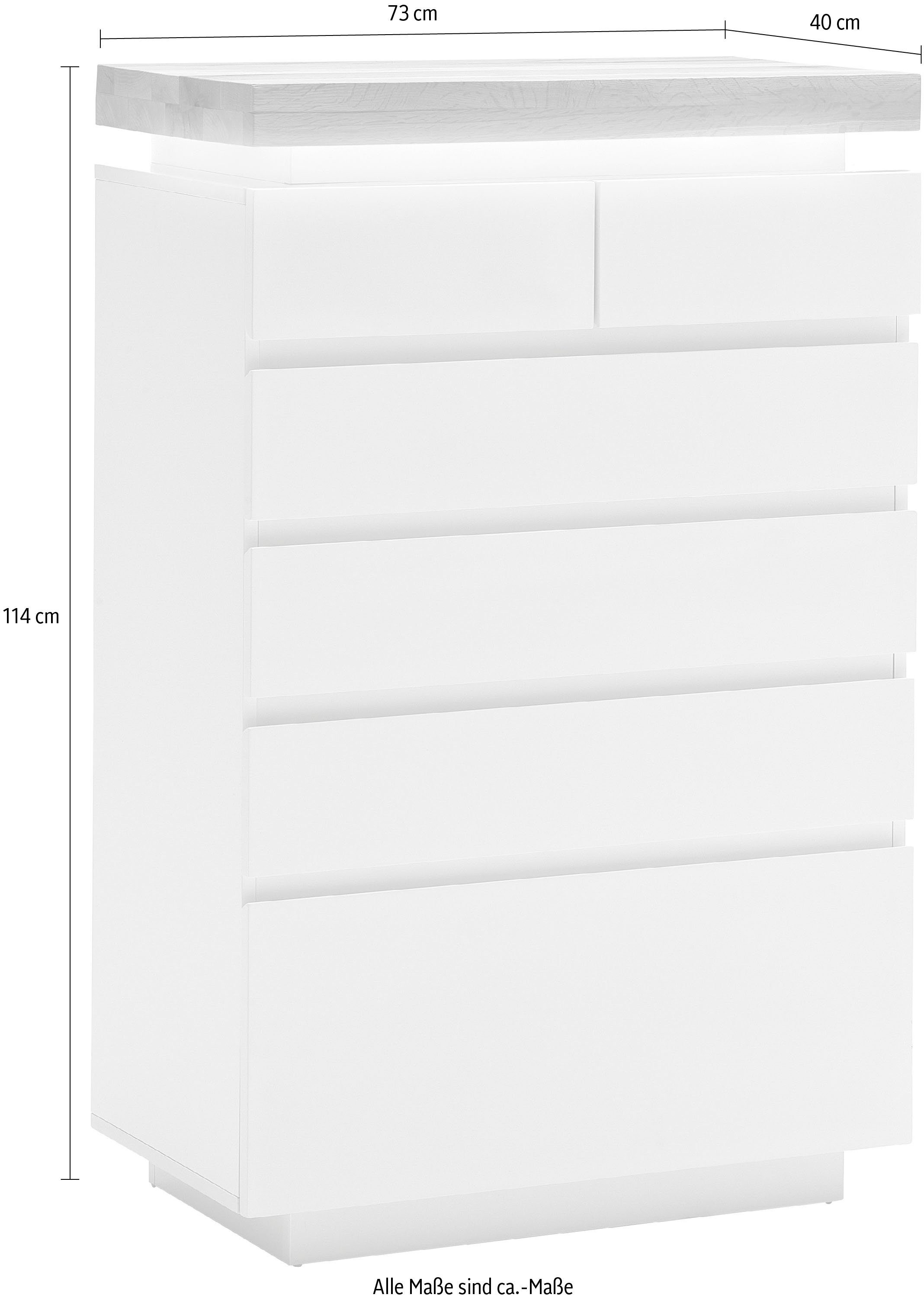MCA furniture Kast Romina met ledverlichting wit dimbaar, incl. afstandsbediening