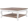 my flair salontafel adriana houten tafel, vierkant model, landelijke stijl bruin