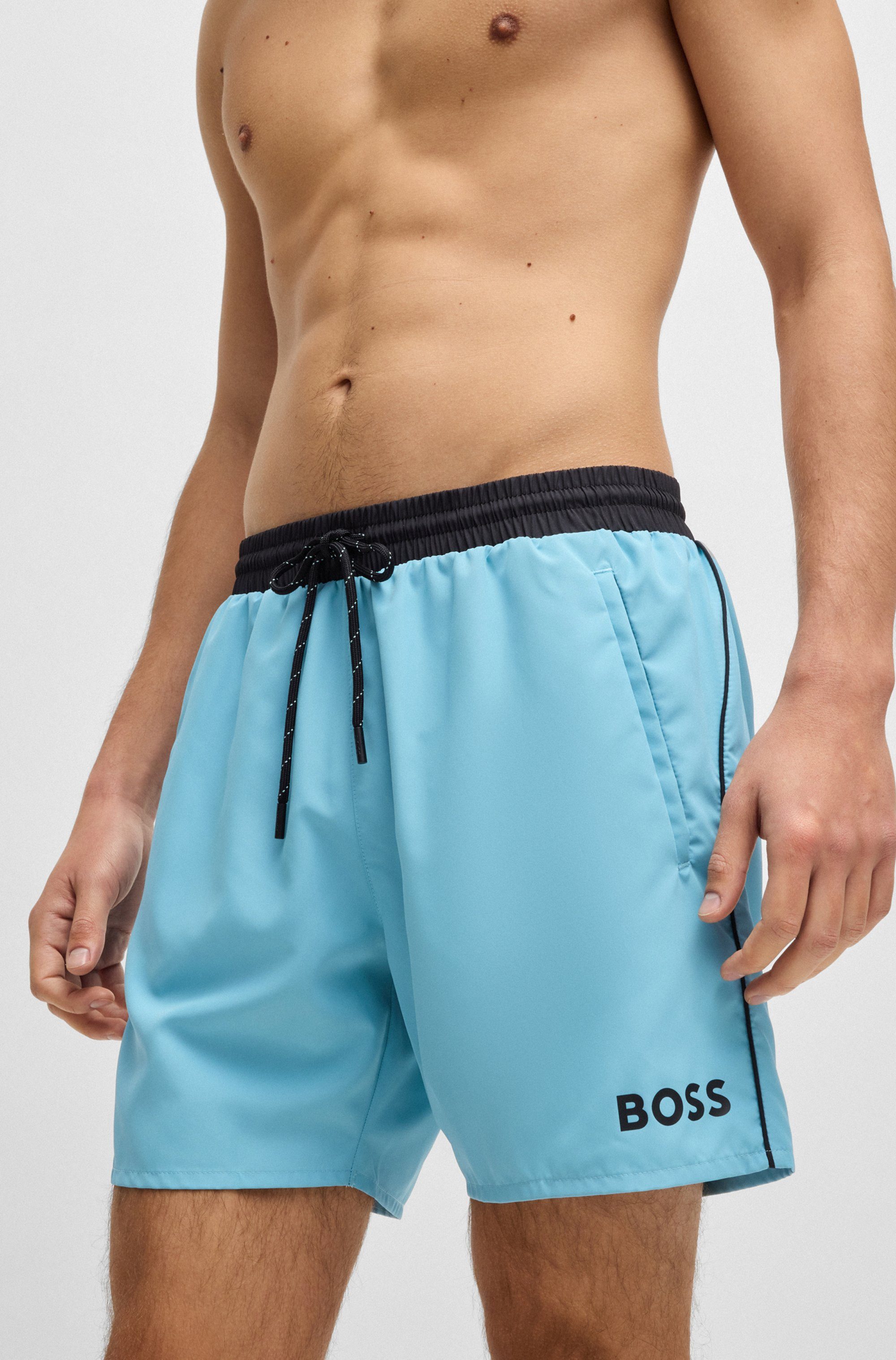 BOSS Zwemshort Starfish met contraststrepen