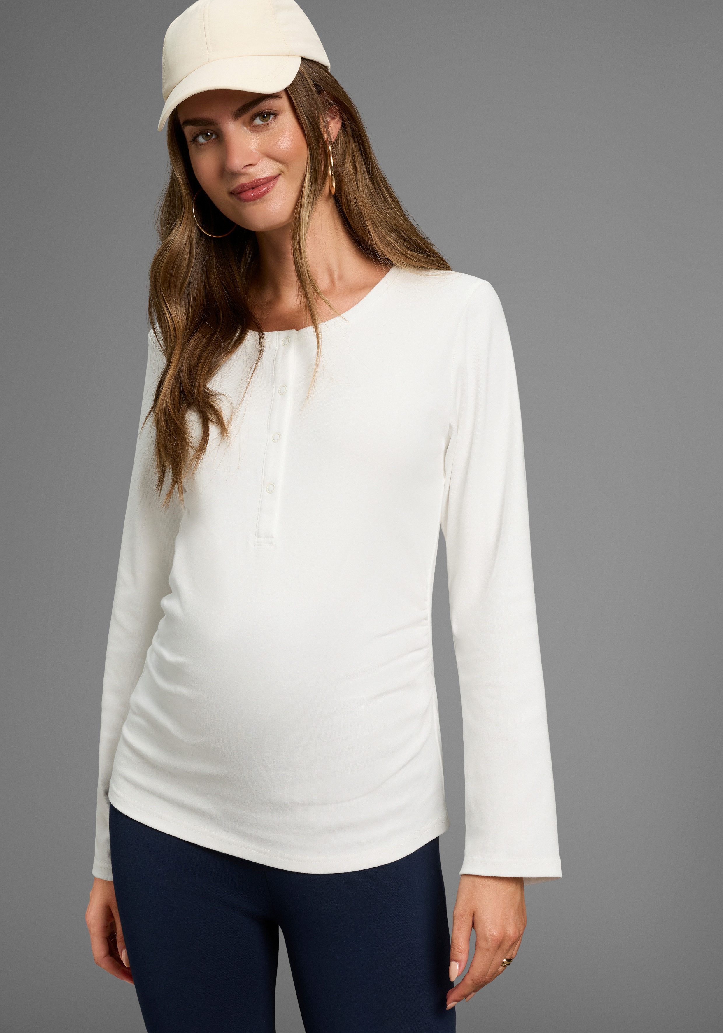 Neun Monate Zwangerschapsshirt 2-Pack Voedingsshirts met praktische opening (2-delig)