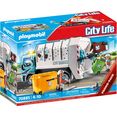 playmobil constructie-speelset vuilniswagen met knipperlicht (70885), city life gemaakt in europa (51 stuks) multicolor