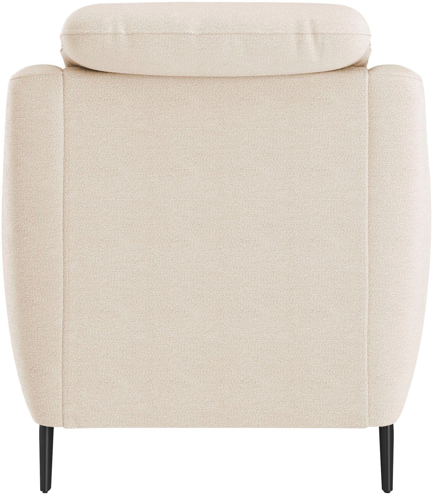 sit&more Fauteuil Blues met metalen poten, matzwart (1 stuk)
