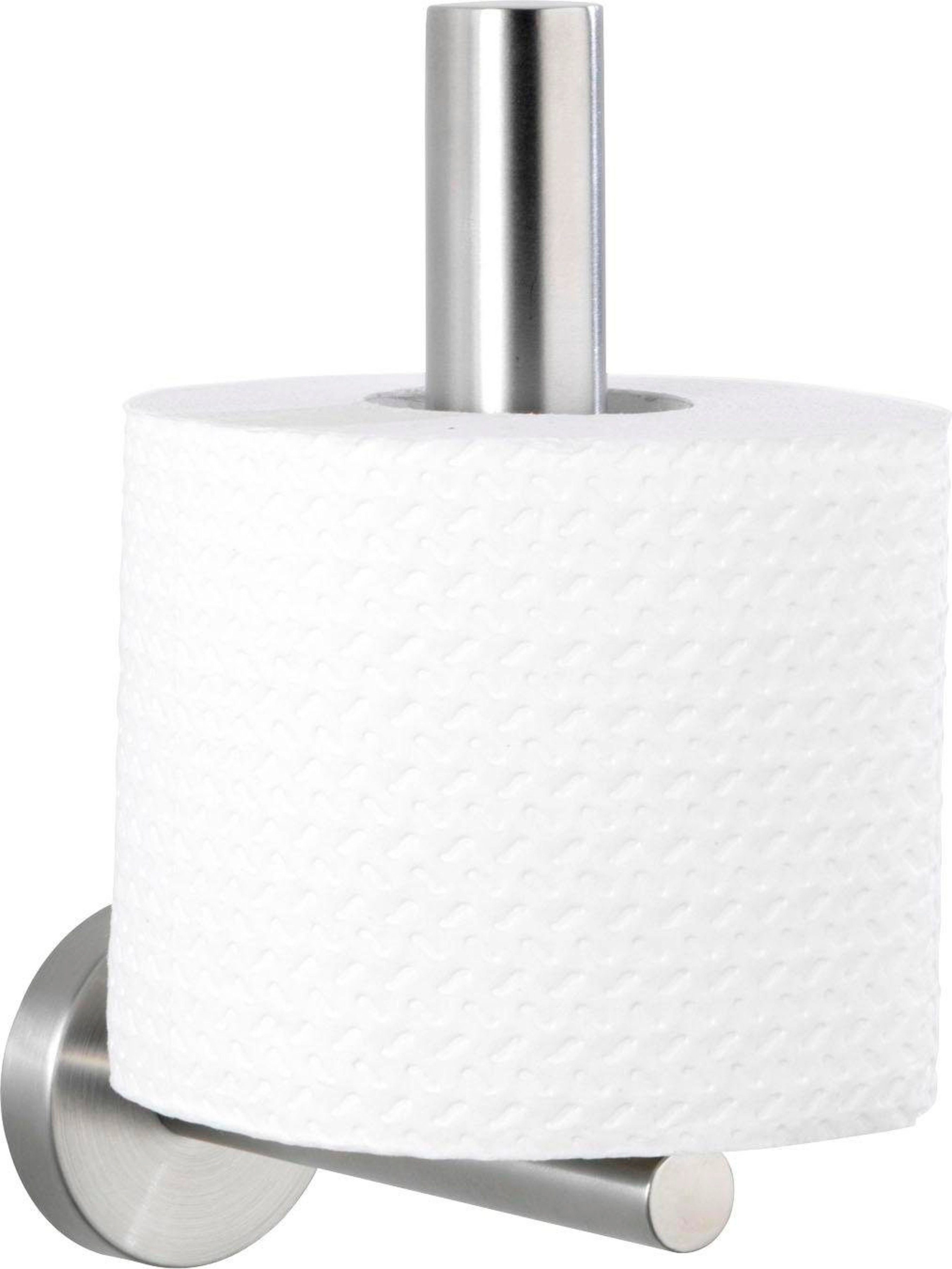 WENKO Toilet-voorraadrollenhouder Bosio Edelstaal, roestvrij wc-accessoires zilver(kleur)