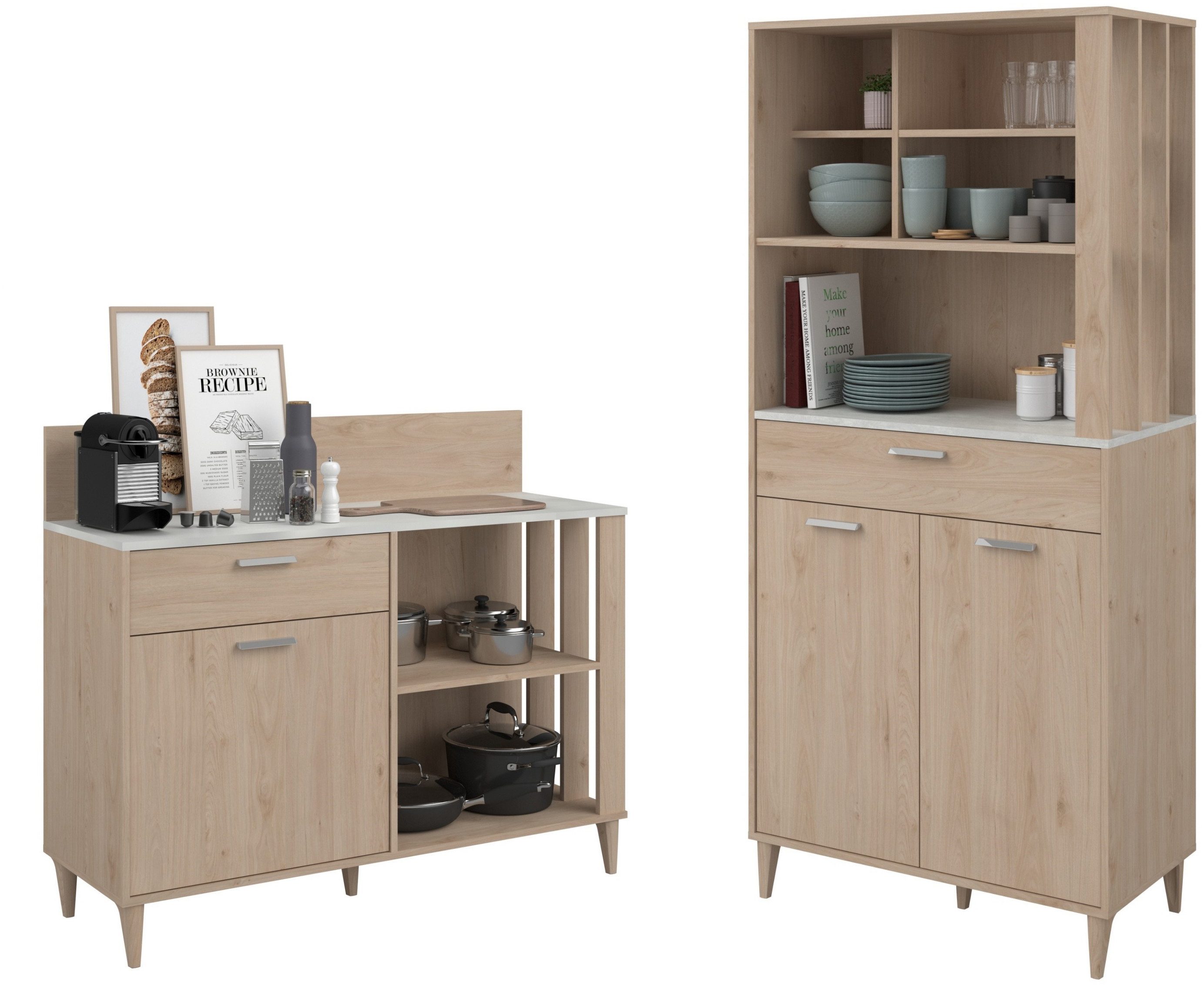 Parisot Kastenset Gala 2 decoratieve claustra aan de zijkanten van de bovenste vakken (set, 2 stuks)