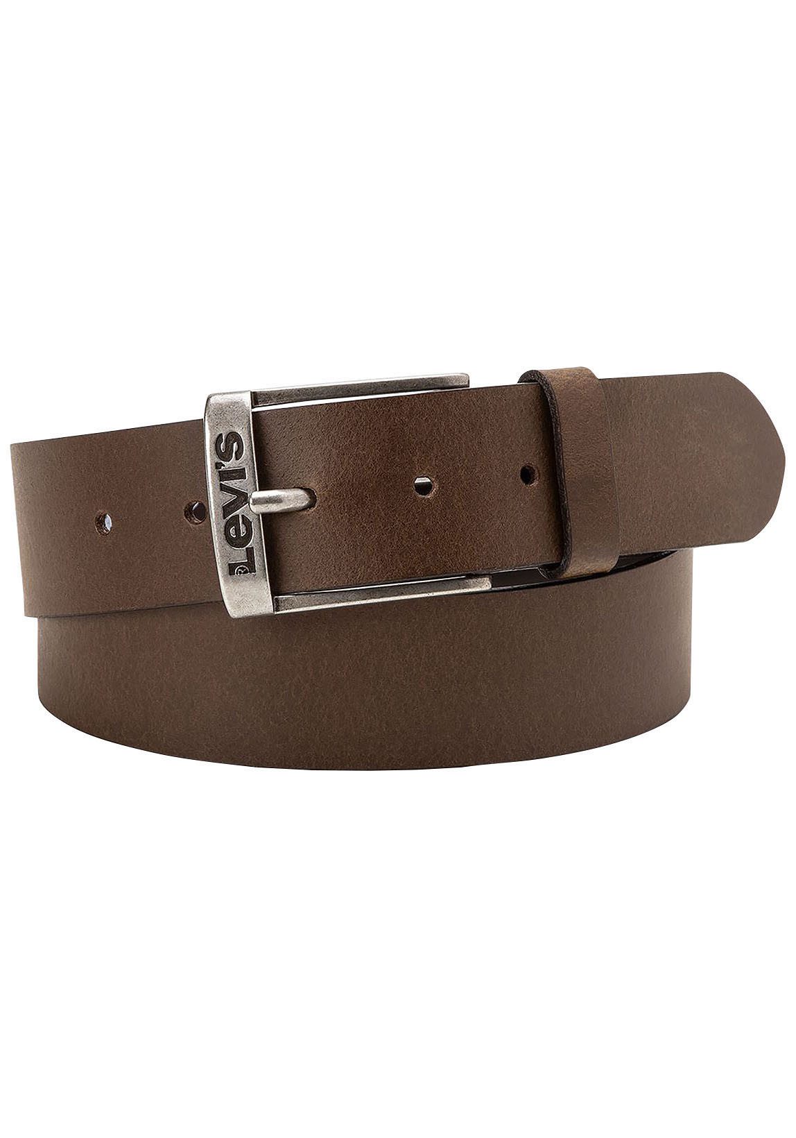 Levi's® Leren riem NEW DUNCAN met een gestempeld logo op de gesp