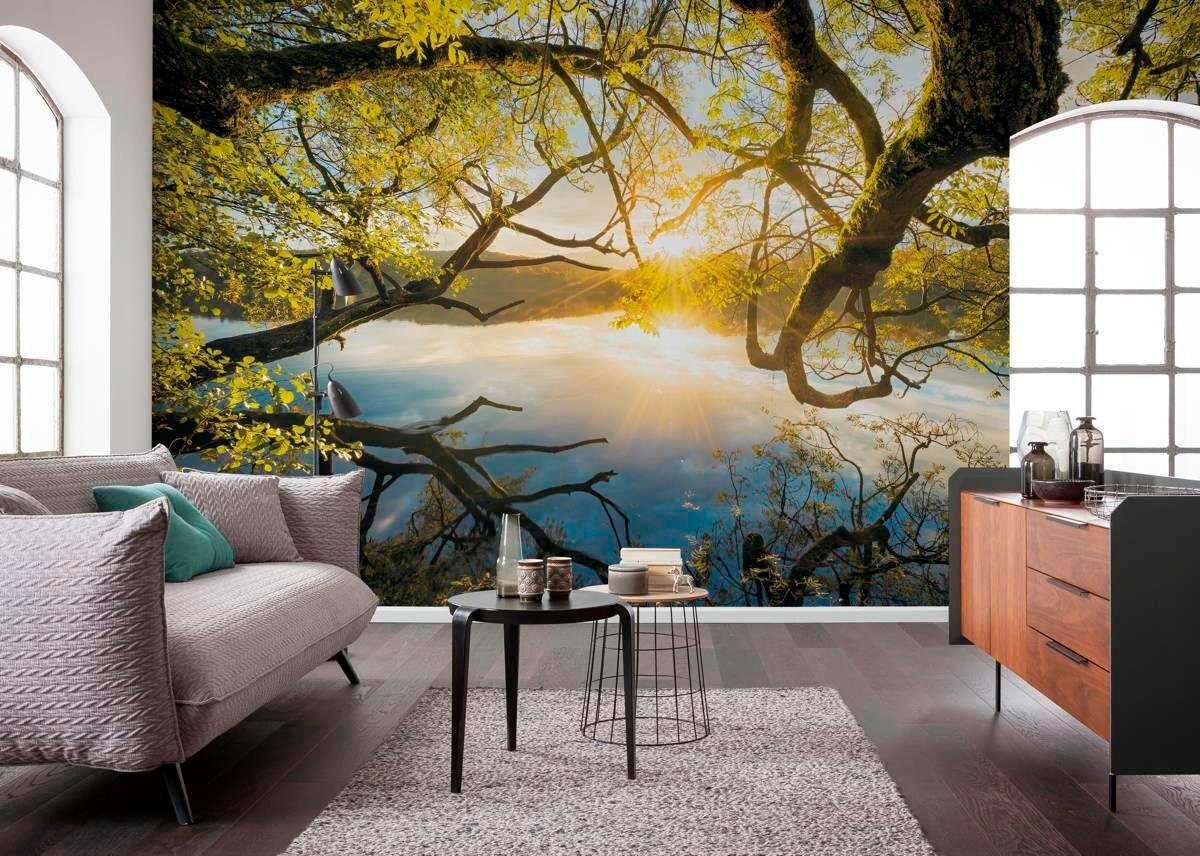 Komar Vliesbehang Digitale print vlies - Golden Embrace - Afmeting 400 x 250 cm (1 stuk)