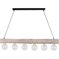 spot light hanglamp trabo simple hanglamp, houten balk van massief grenenhout ø 8-12 cm, hout grijs gebeitst, bijpassende lm e27-exclusief, made in europe grijs