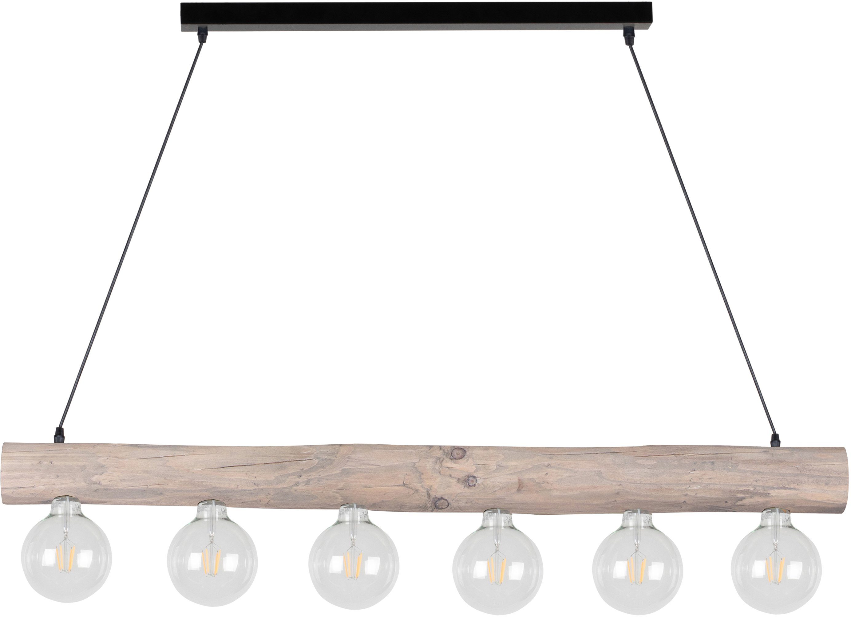 spot light hanglamp trabo simple hanglamp, houten balk van massief grenenhout, hout grijs gebeitst grijs