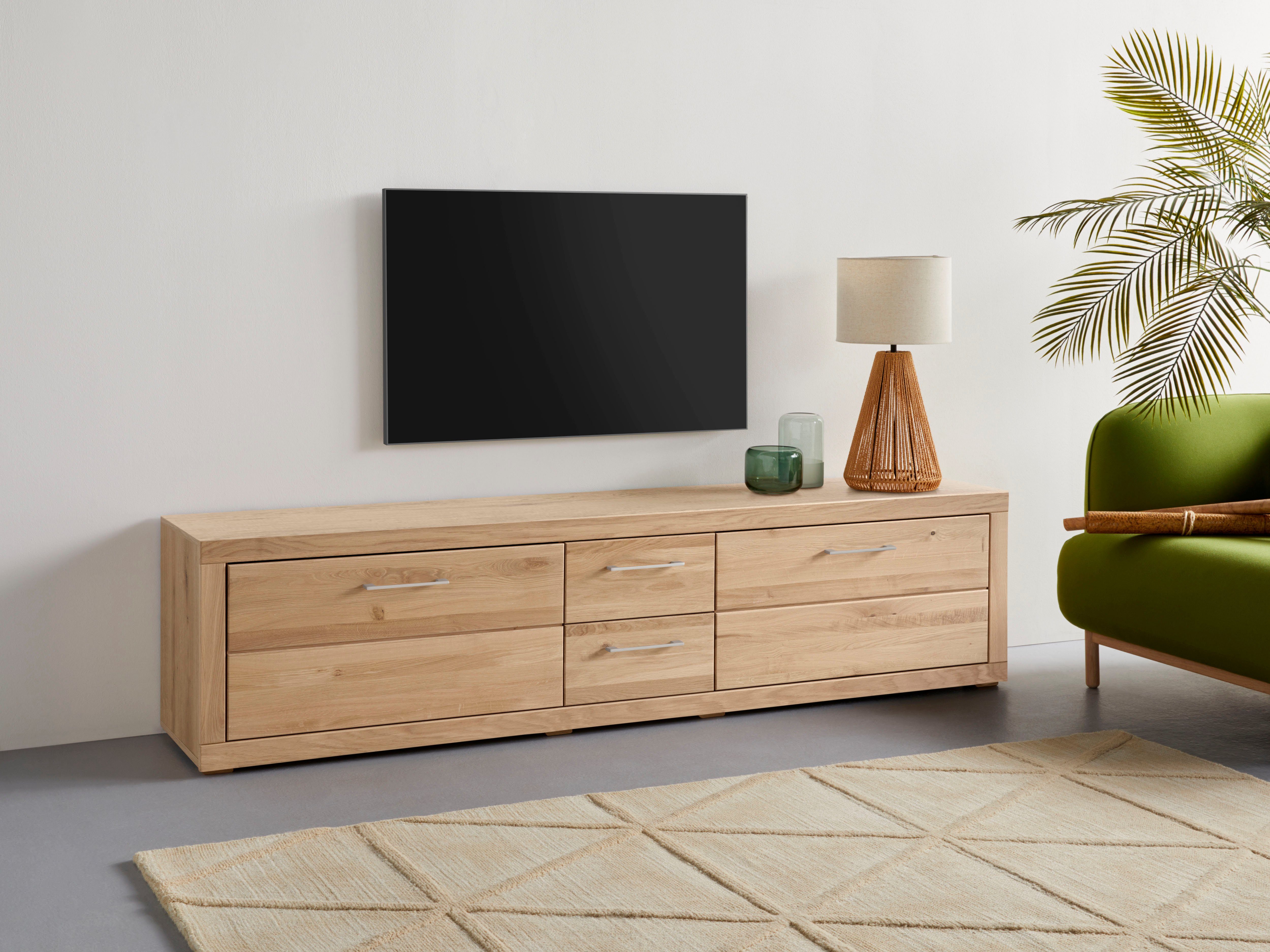 VOGL Möbelfabrik Tv-meubel 1237 Massief houten front, breedte ca. 211 cm, met soft-close functie