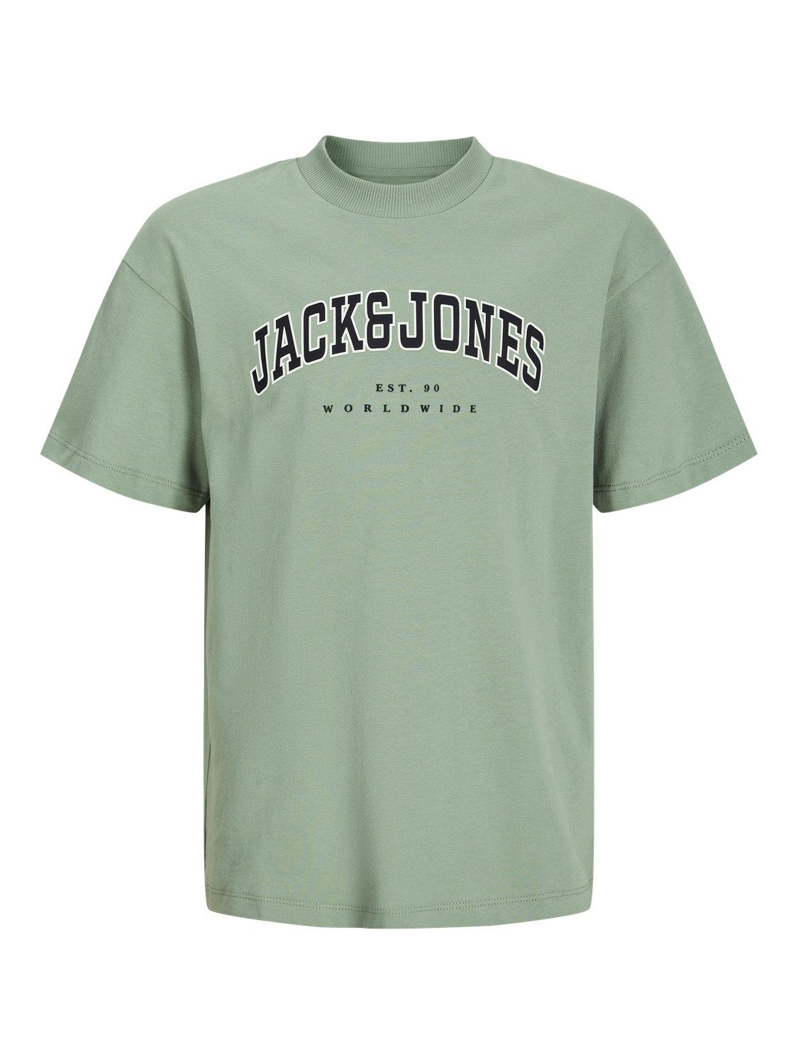 Jack & Jones Junior Shirt met ronde hals JJECALEB VARSITY TEE SS O-NECK NOOS JNR
