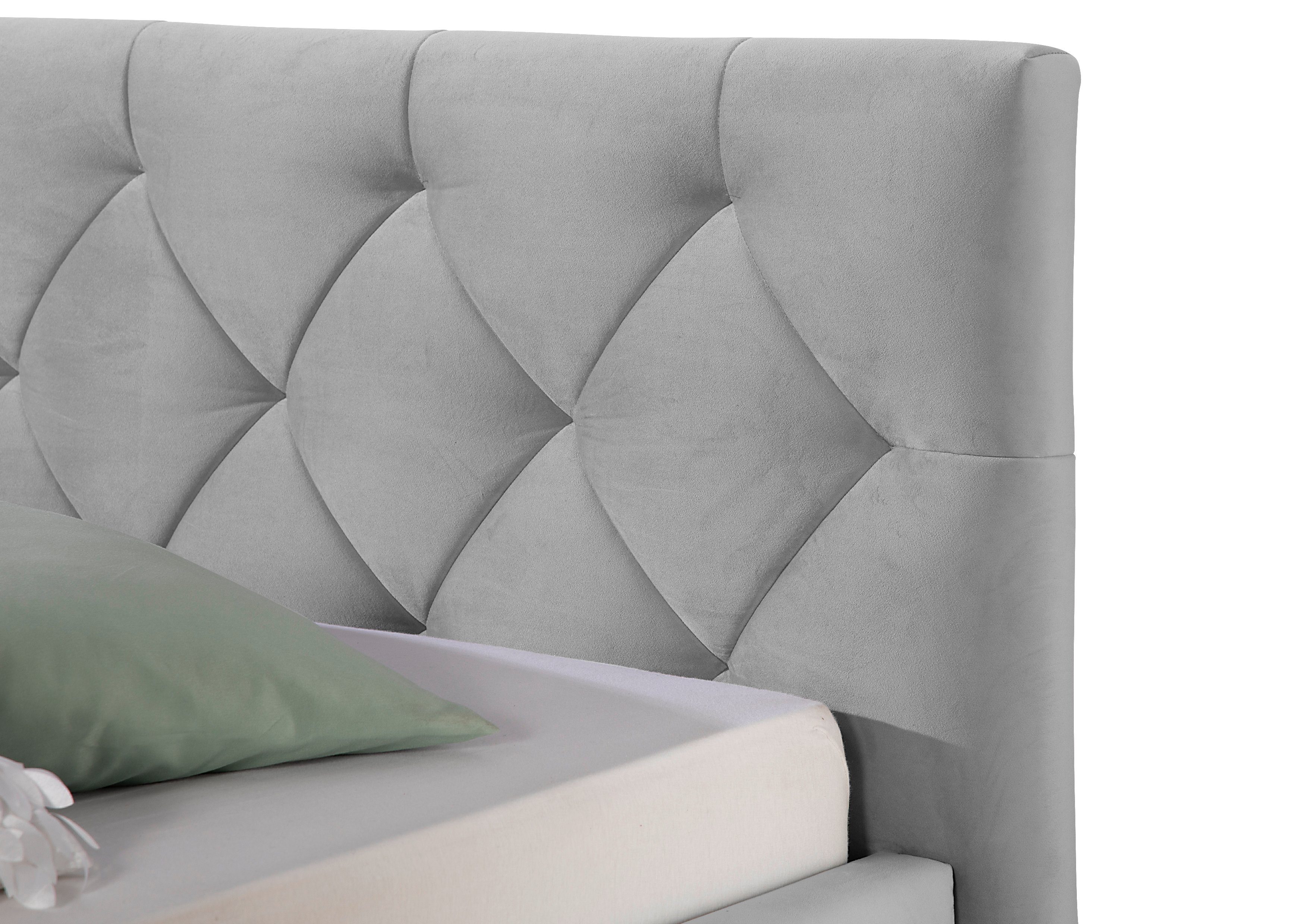 Guido Maria Kretschmer Home&Living Gestoffeerd bed Sunley 100 Kruisstiksel, hoofdbordhoogte 102 cm, zonder of met matras/lattenbodem