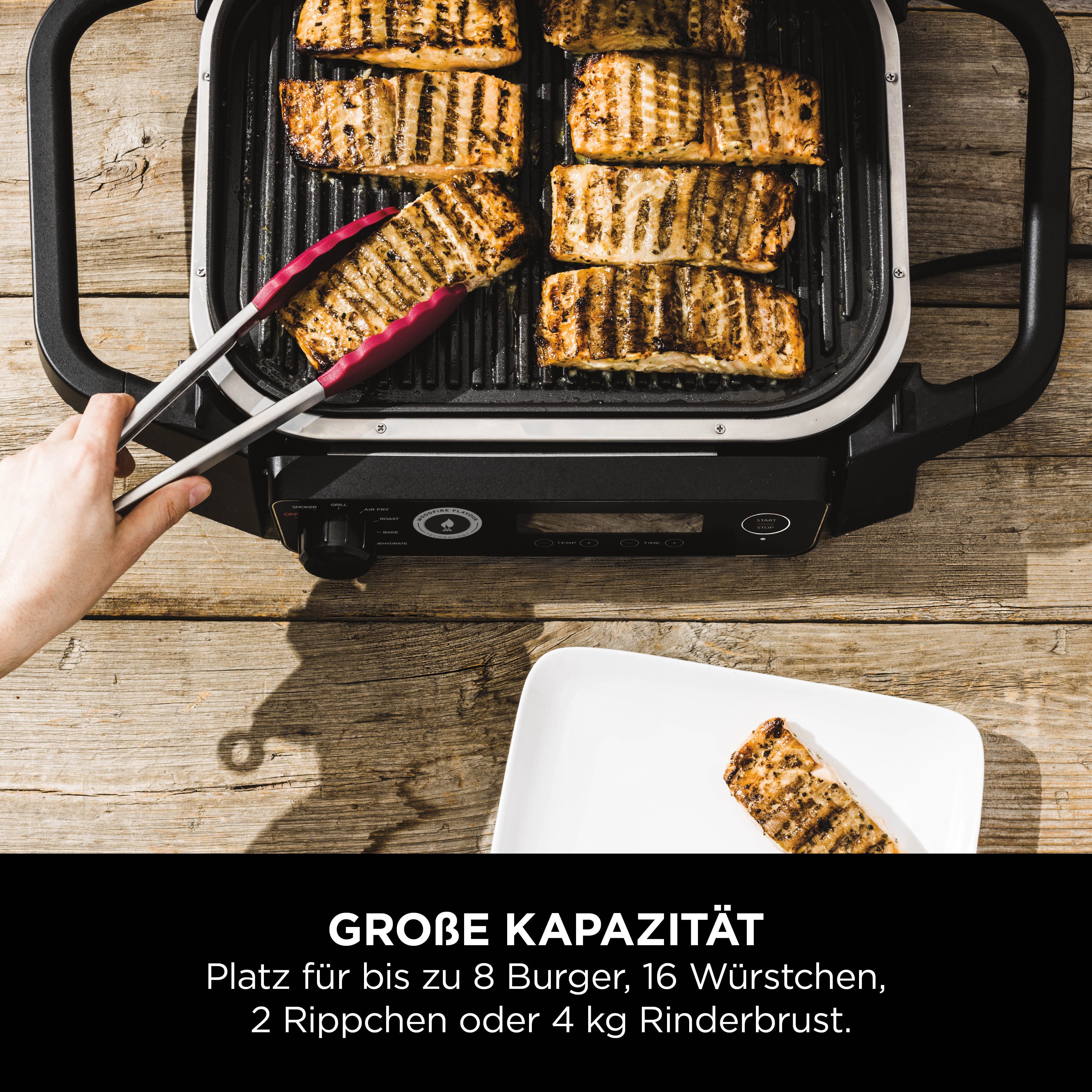 NINJA Tafelgrill Ninja Woodfire OG701EU Elektrische outdoorgrill