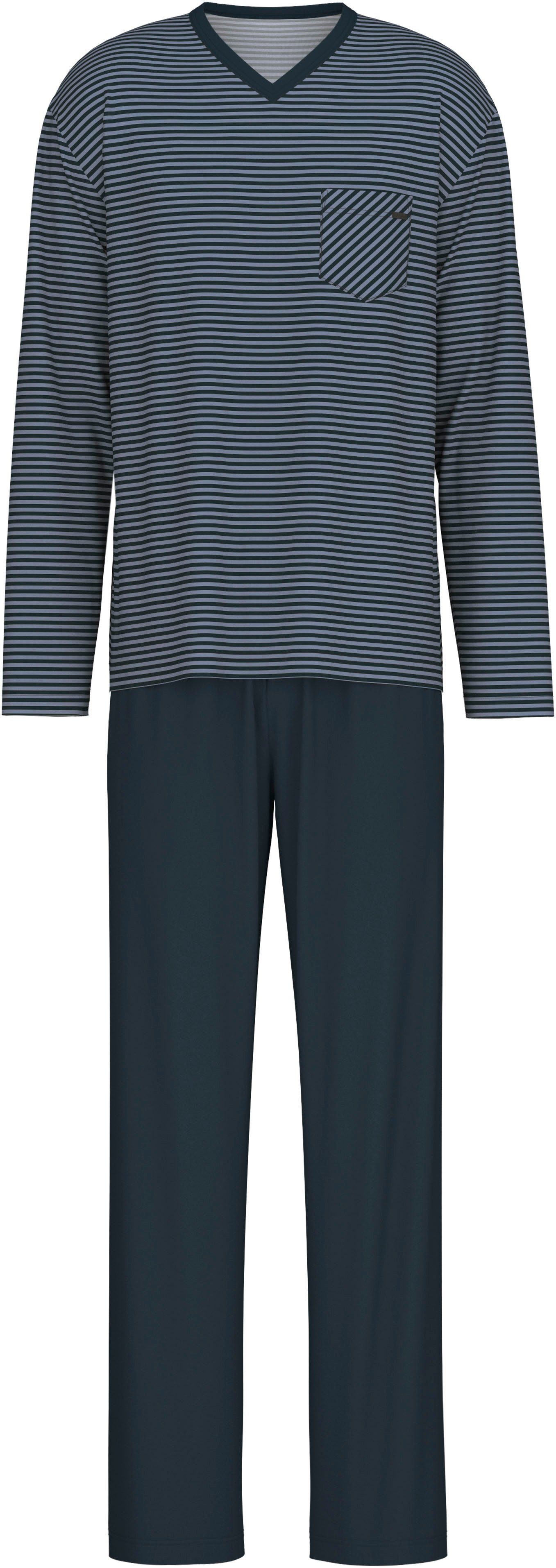 CALIDA Pyjama Relax Streamline met opgestikte borstzak (set, 2-delig)