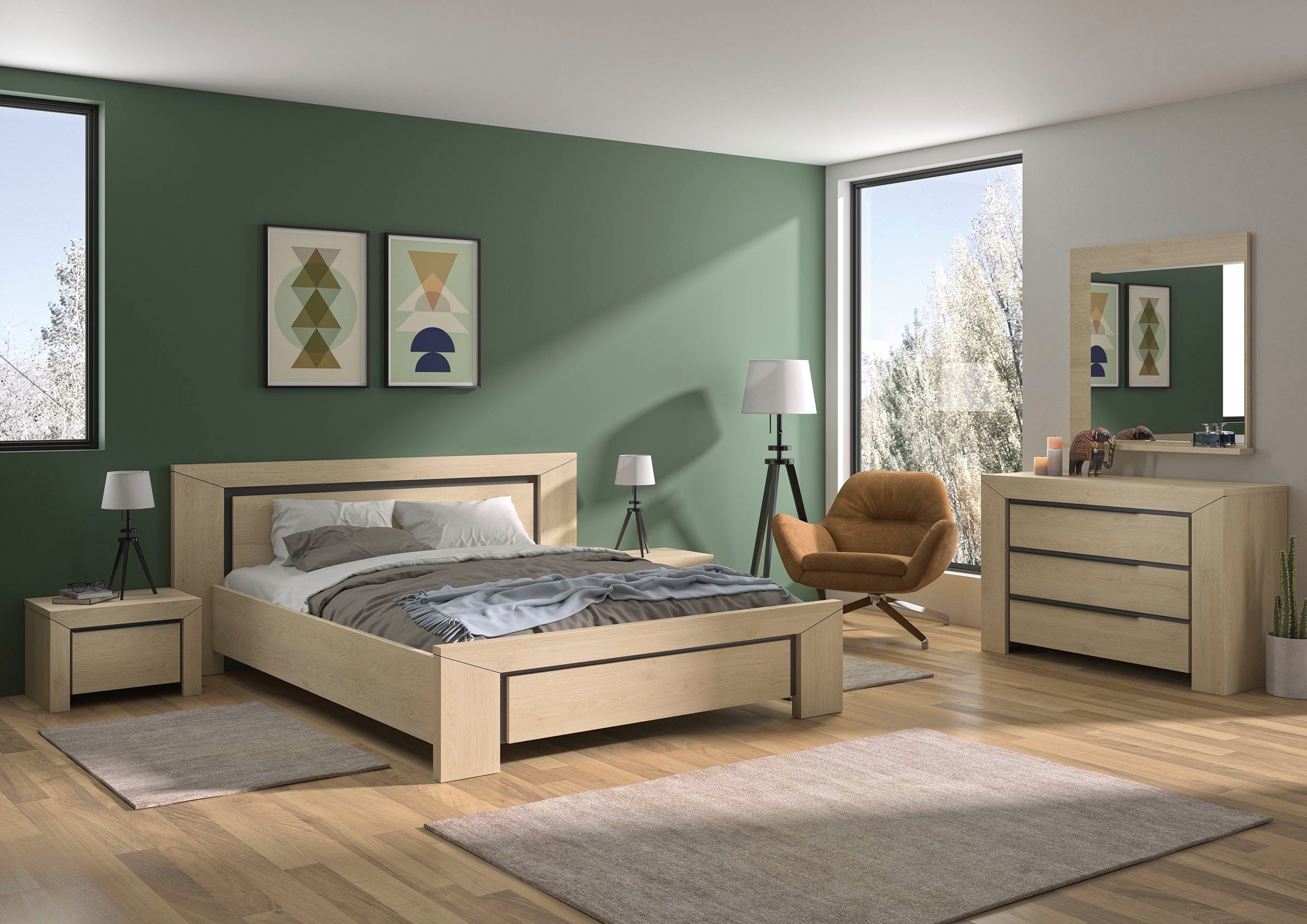 Gami Tienerkamerset Brugge (set, 5-delig) complete kinderkamers beige