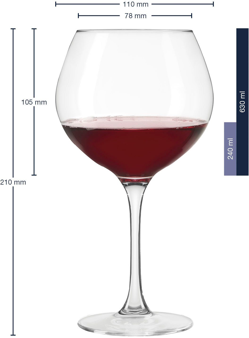 LEONARDO Wijnglas Ciao+ (bourgogne) 630 ml(set, 6-delig)