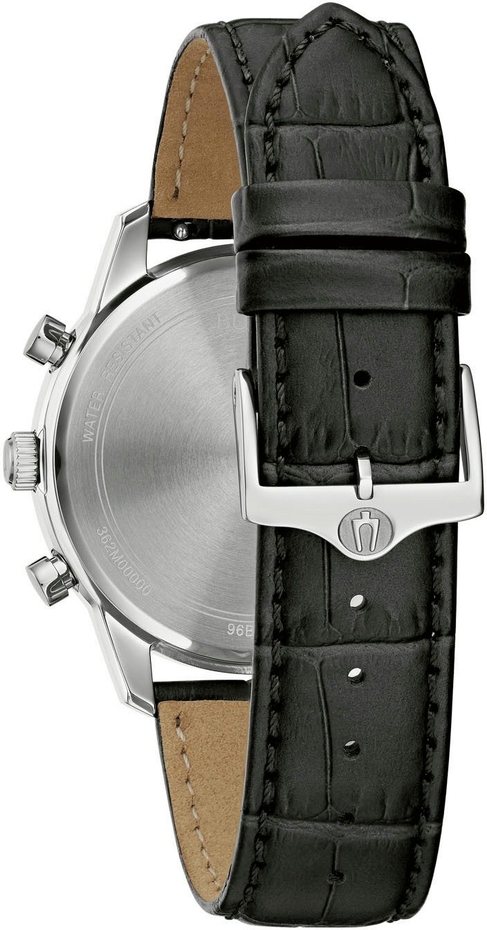 Bulova Chronograaf 96B413 Horloge, quartz, herenhorloge, dameshorloge, leren band, datum