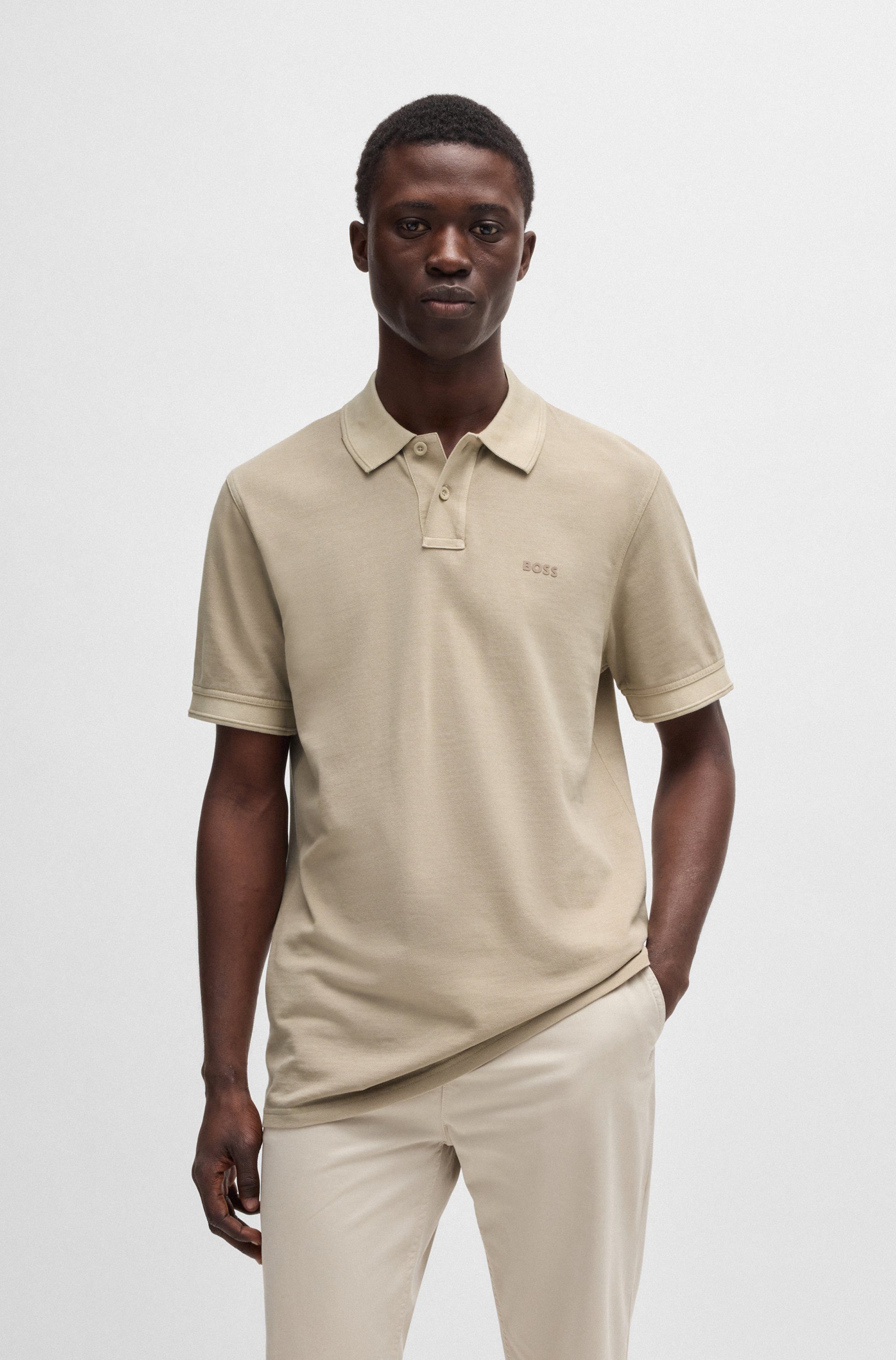 Boss Orange Poloshirt Prime met een polokraag