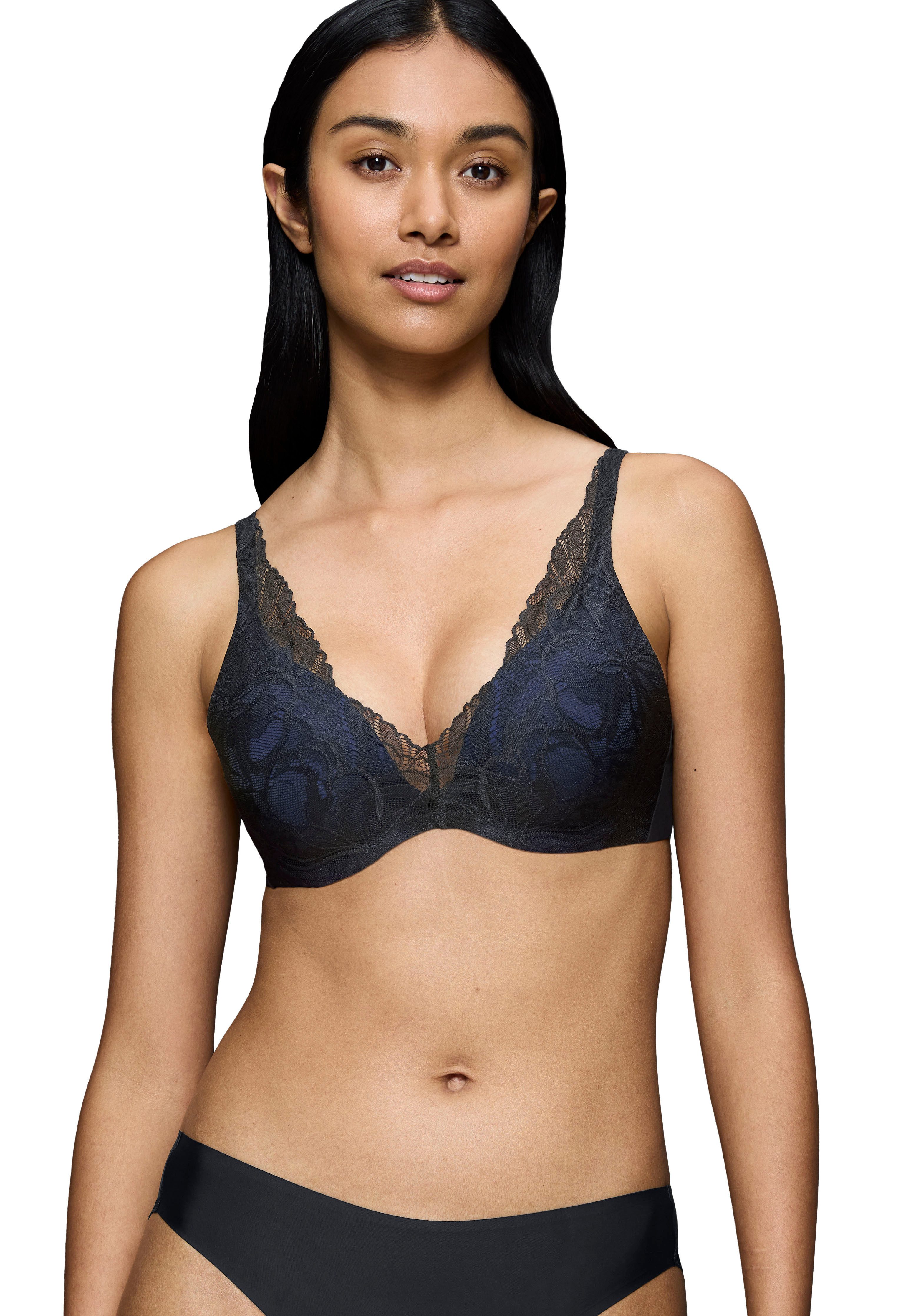 Triumph Beugel-bh Body Make-Up Illusion Lace WP dames beugel bh's maat D D zwart