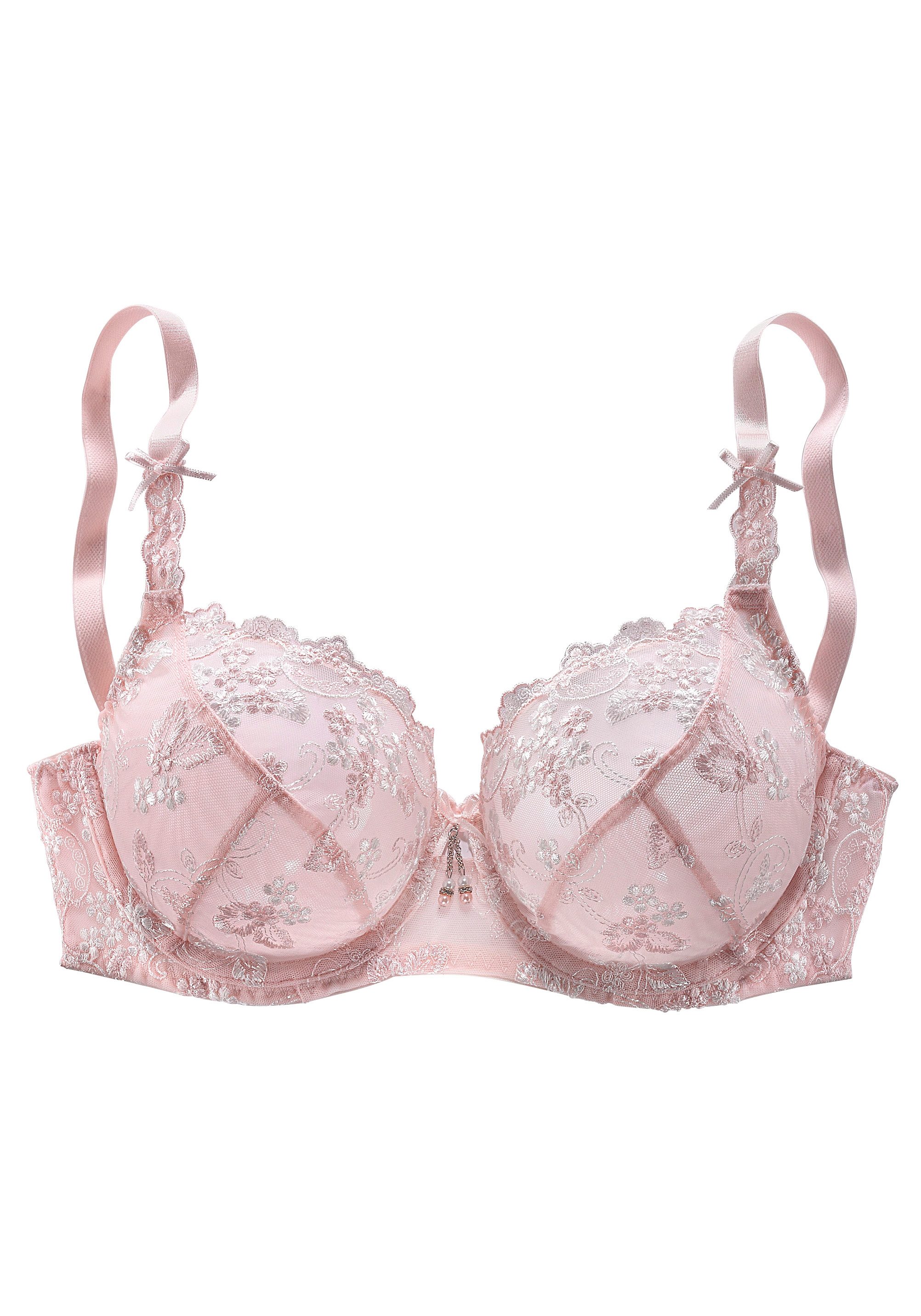 Lascana Beugel-bh met transparant geborduurd kant, dessous