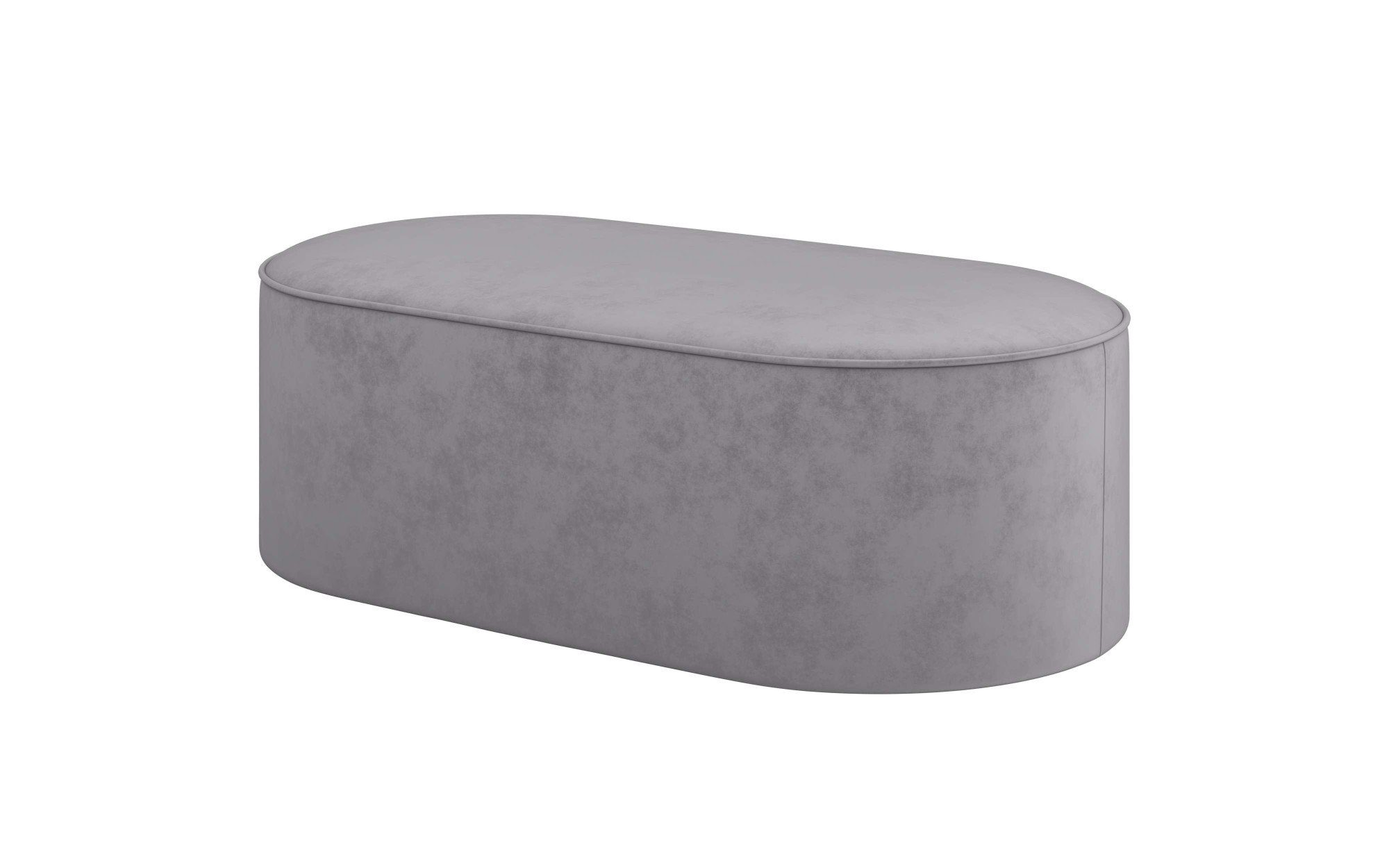 andas Hocker EIVIND zitpoef, afmetingen: B/D/H: 142/70/48 cm ook in bouclé en fijncord, met golfondersteuning