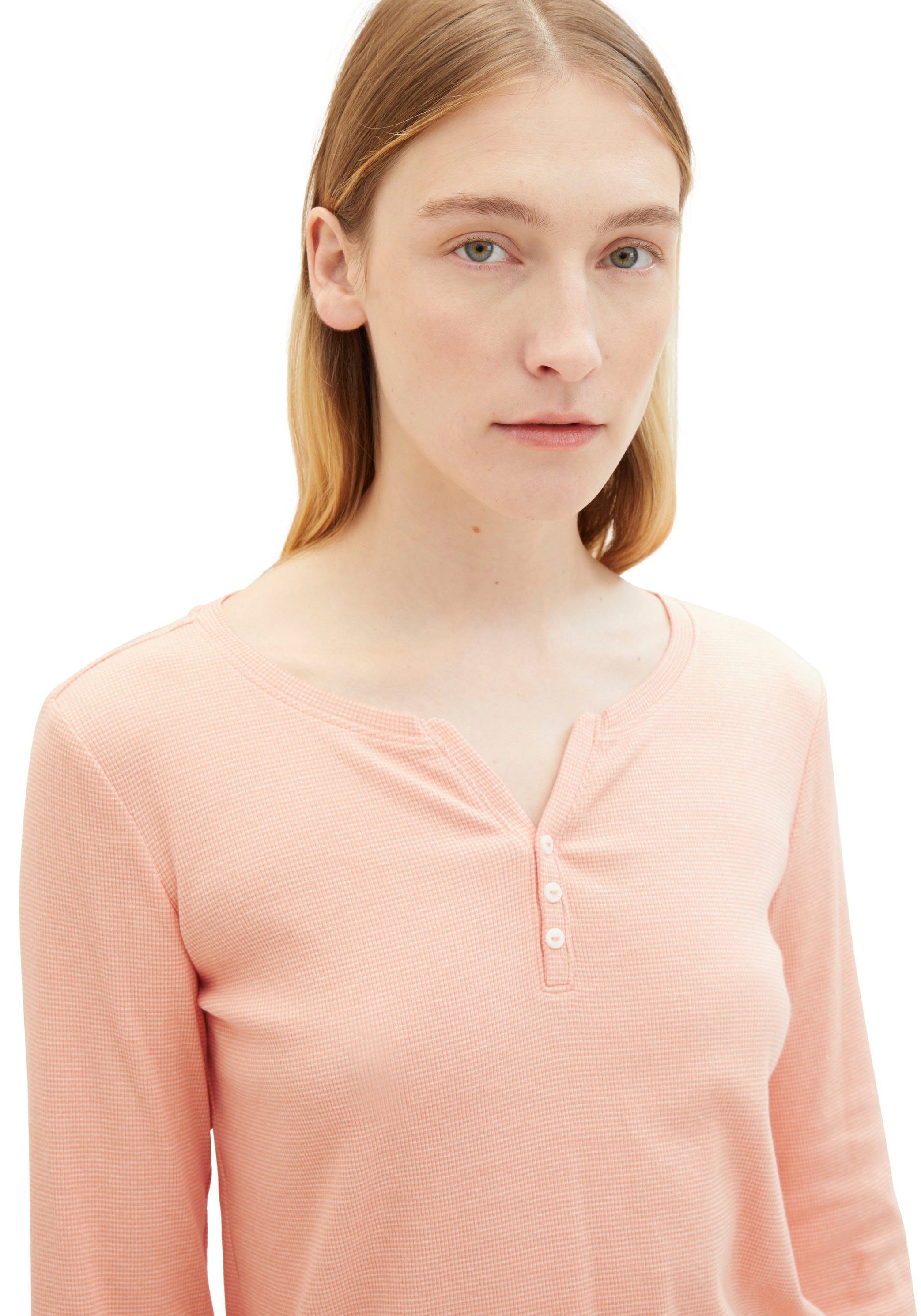 Tom Tailor Shirt met lange mouwen Tom Tailor Dames Henleyshirt