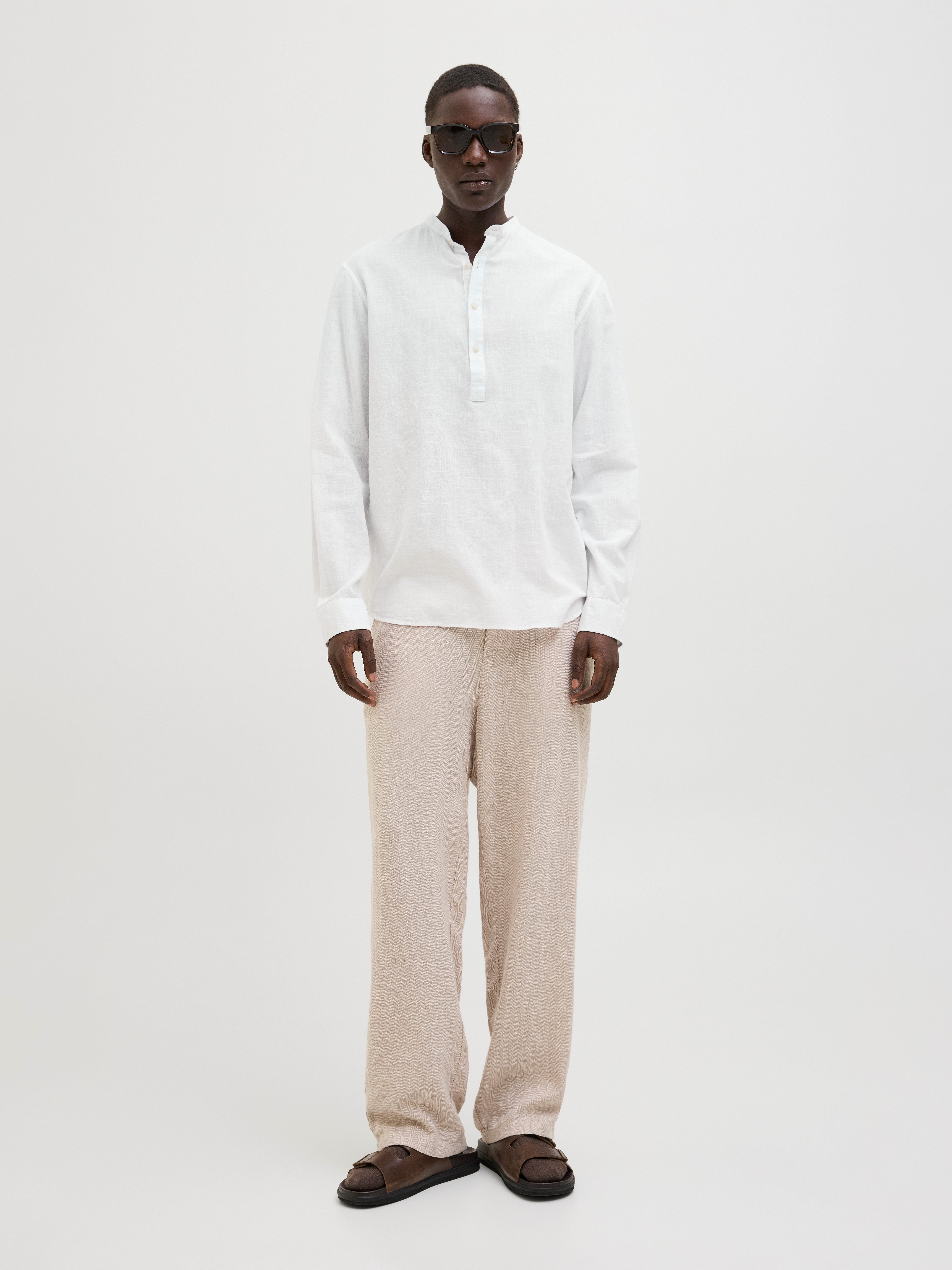 Jack & Jones Overhemd met lange mouwen JJESUMMER HALF PLACKET SHIRT LS SN