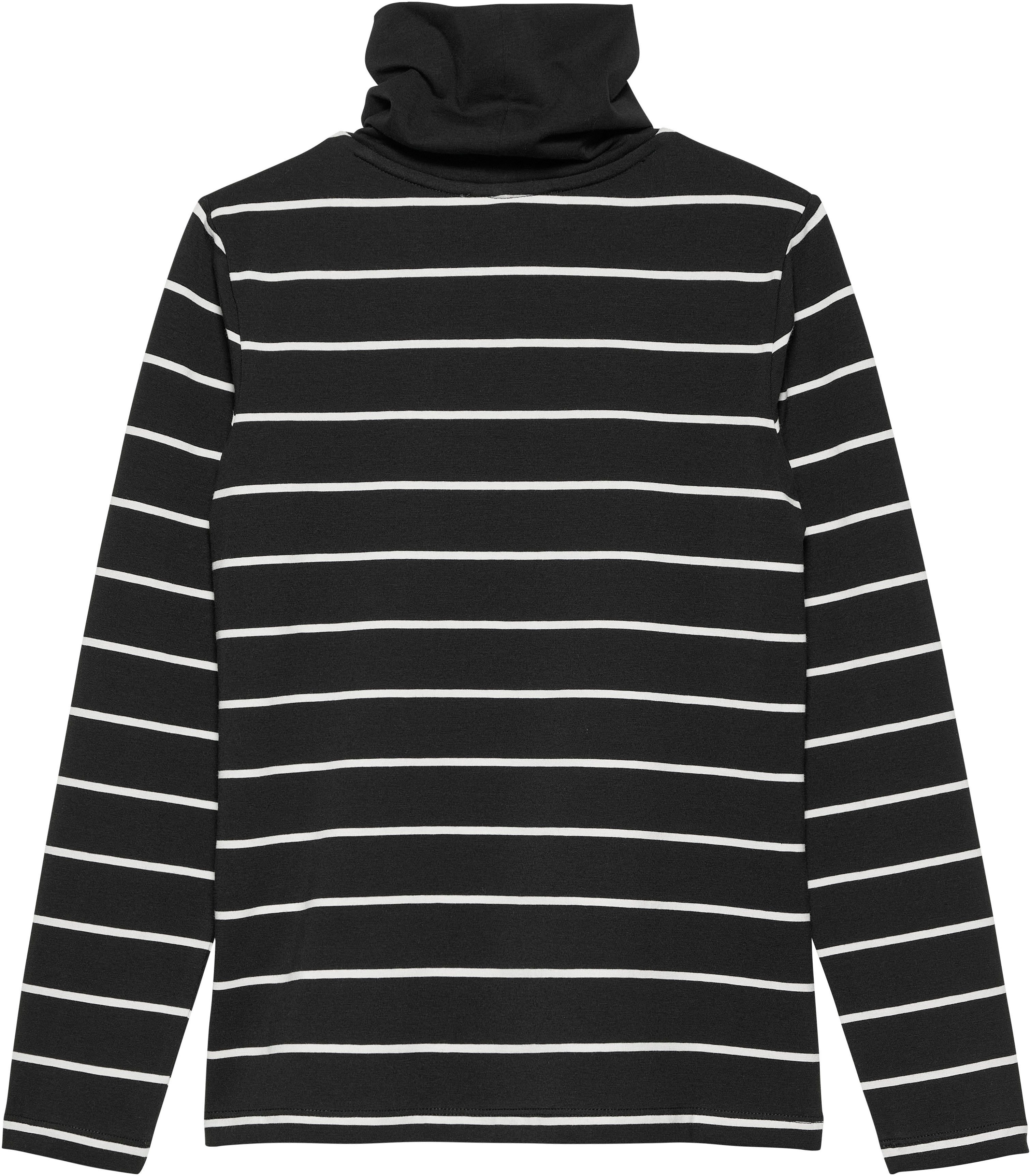Calvin Klein Colshirt Slim Roll Neck Stripe Ls T-Shirt voor kinderen tot 16 jaar en met logo-opdruk