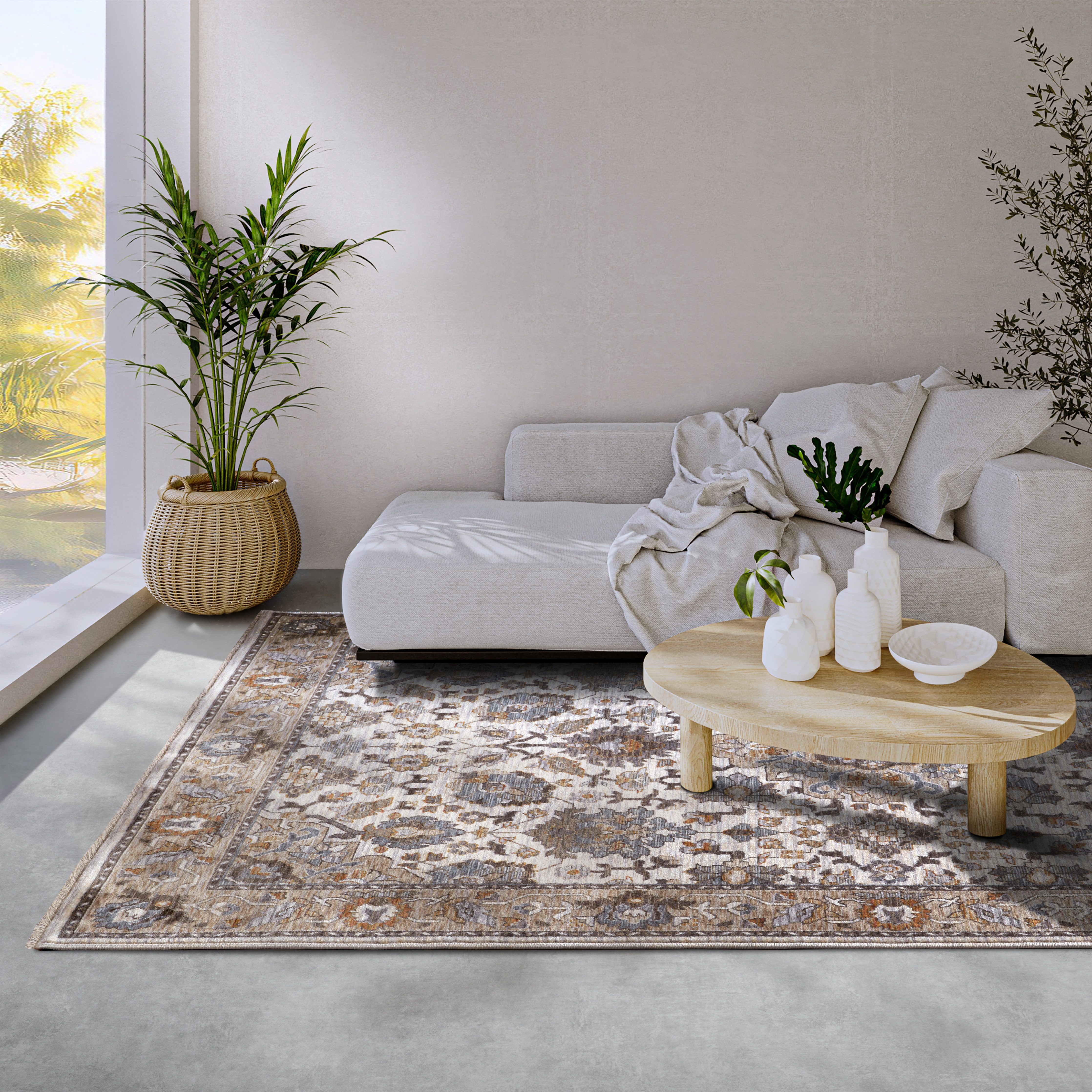 Villeroy & Boch Vloerkleed Egon Oosters, franjes, loper, woonkamer, slaapkamer, klassiek