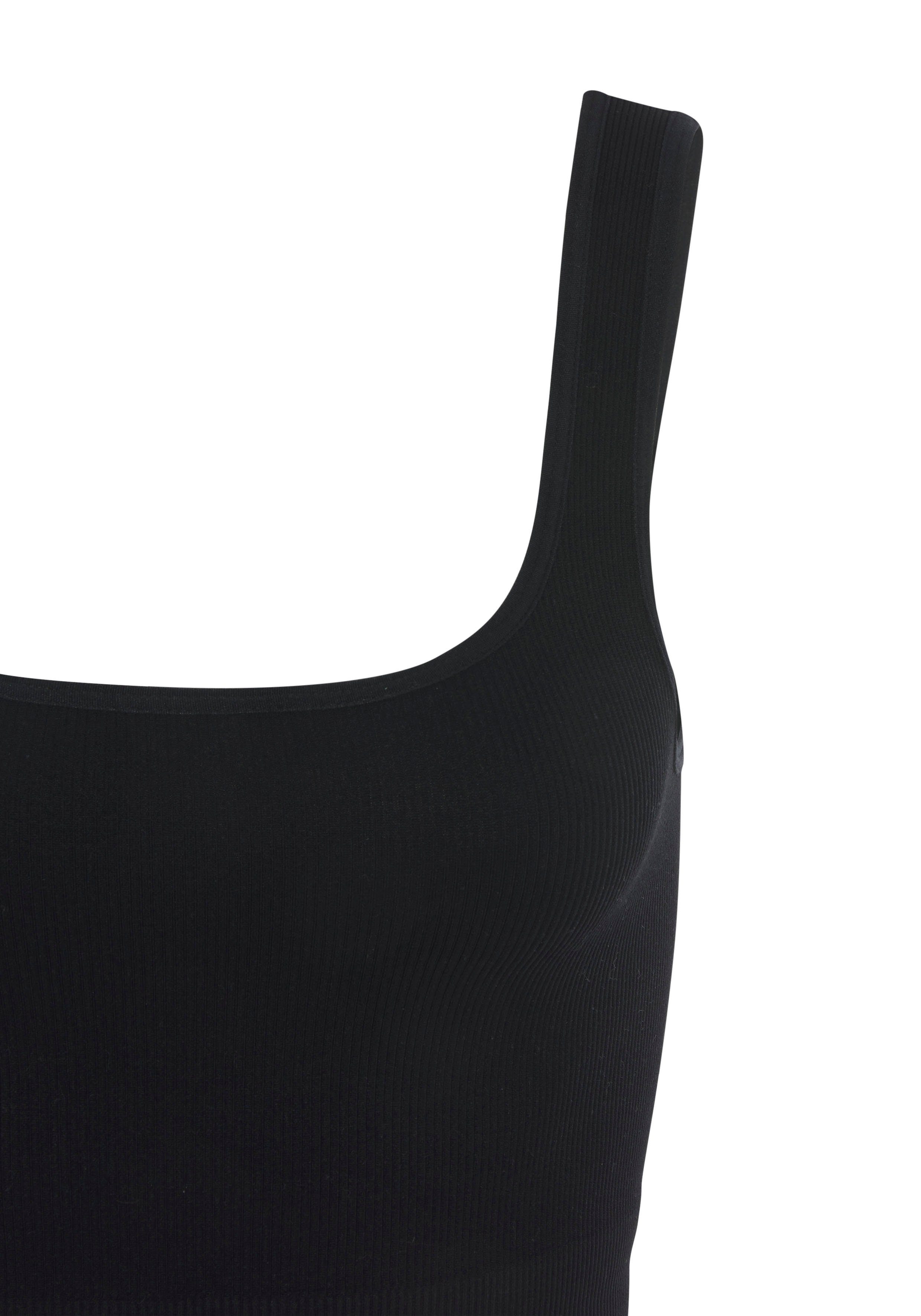 Lascana Crop-top - Seamless Top Naadloos top met ribstructuur