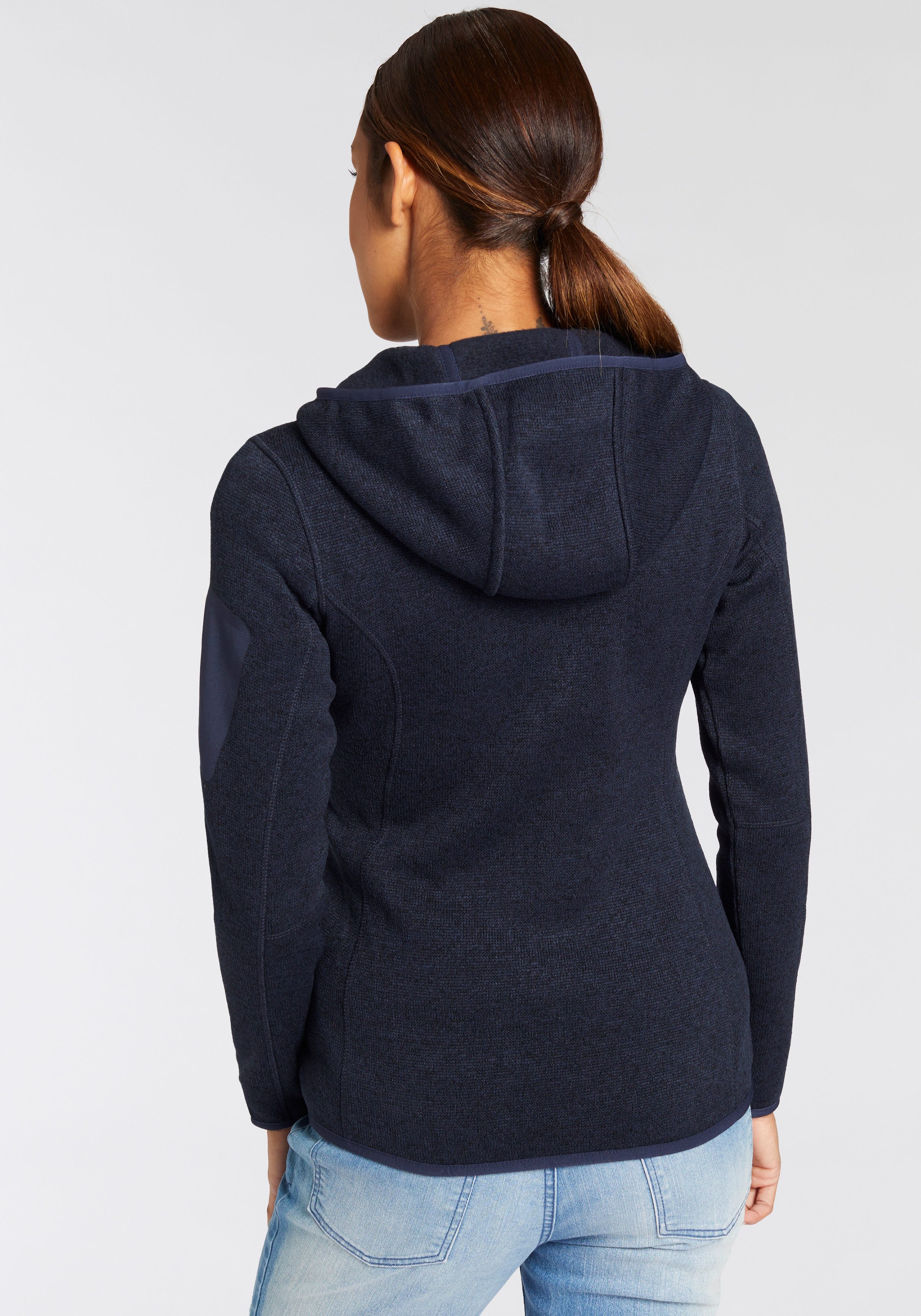 CMP Gebreid fleecejack KNITTED MELANGE HOODY WOMAN HOODY (1 stuk)