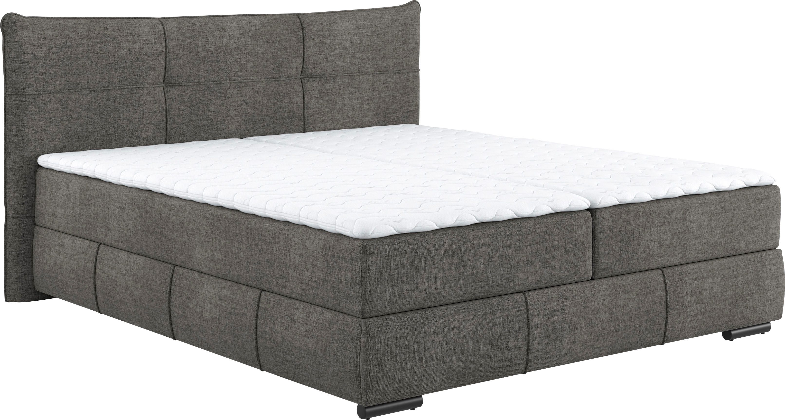Mr. Couch Boxspring Brewdley met bedkist, incl. matras Topmatras en sierkussen, in verschillende hardheden beschikbaar