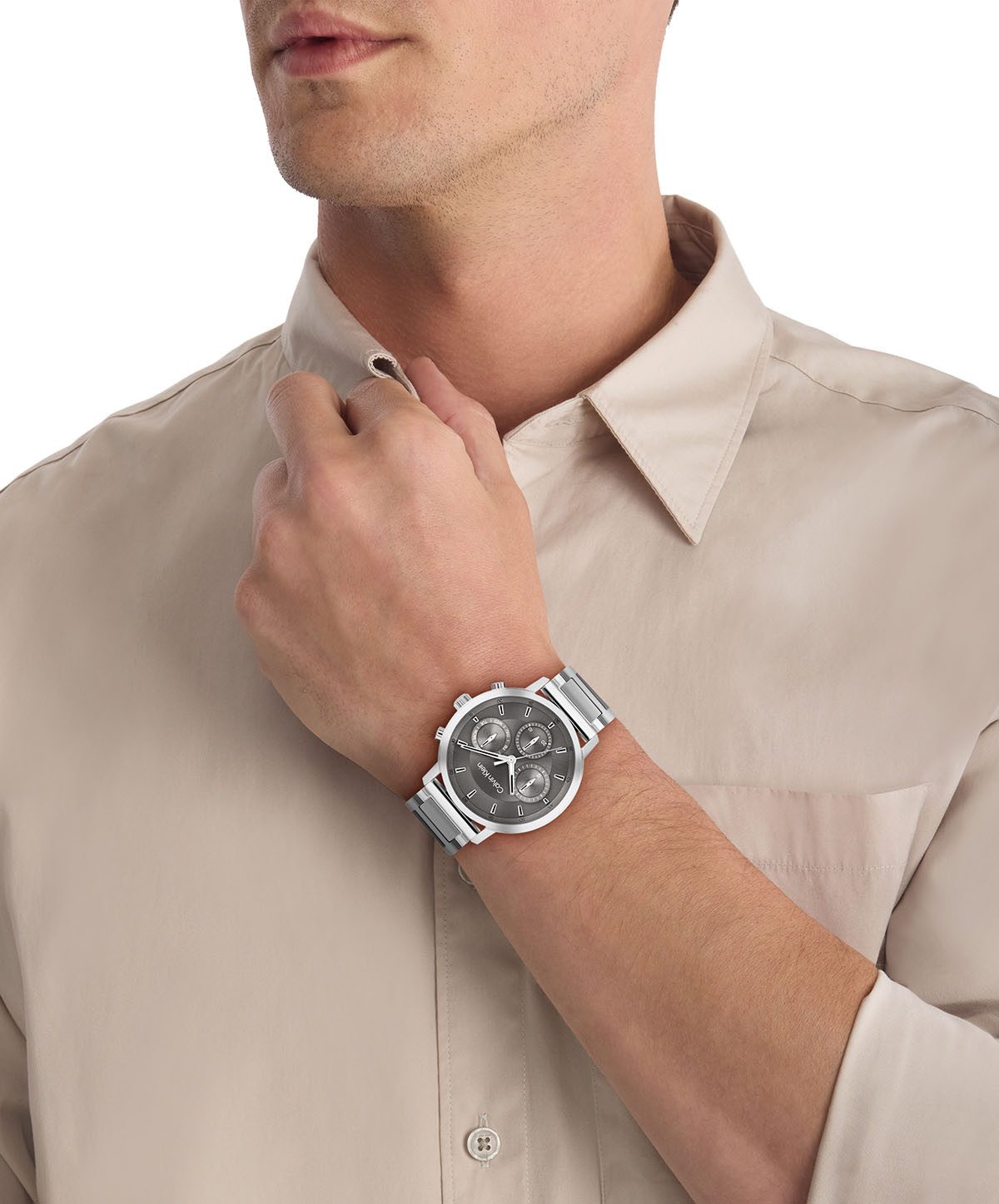 Calvin Klein Multifunctioneel horloge GAUGE Quartzhorloge, horloge, herrenuur, roestvrijstalen band, analoog