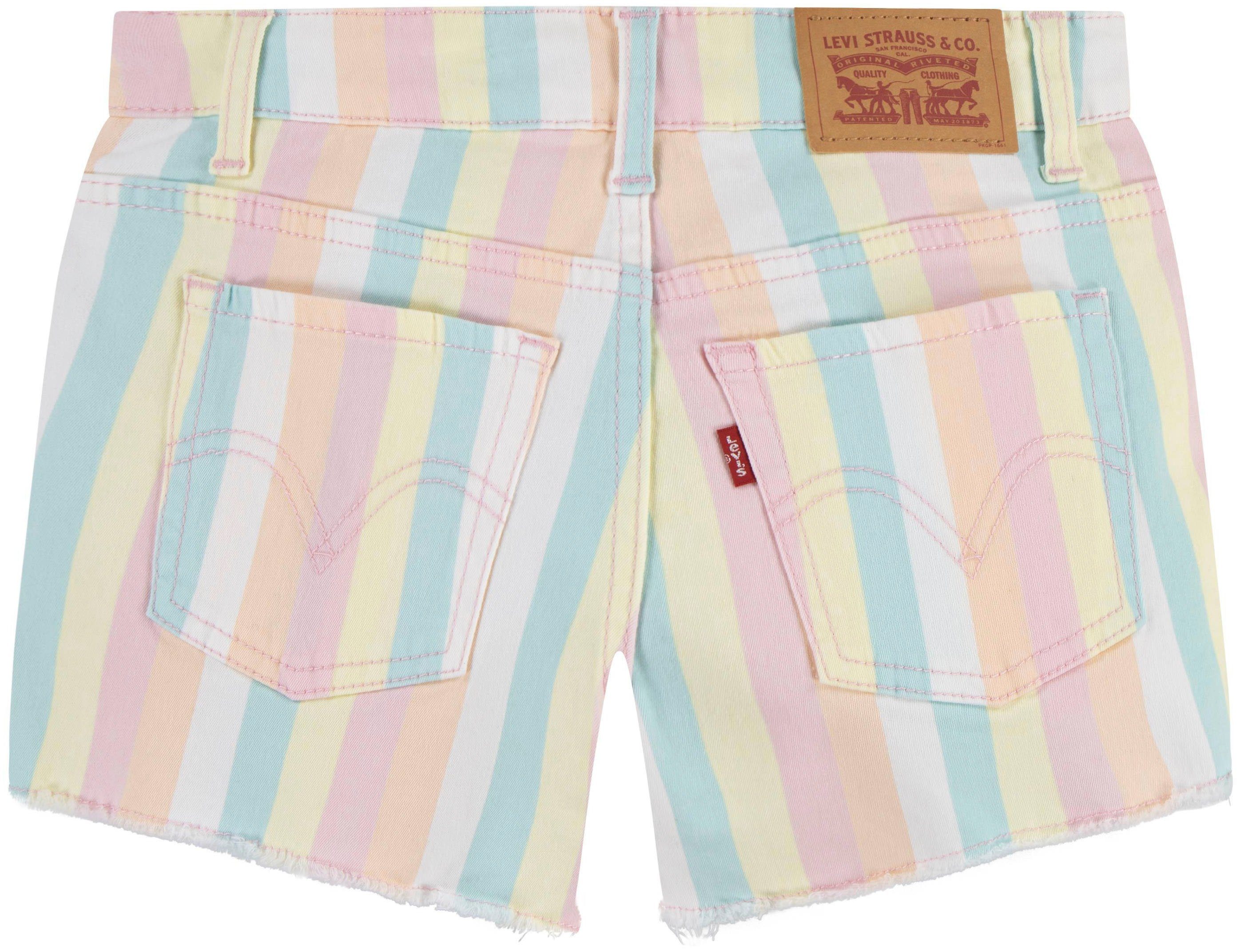 Levi's Kidswear Short met gekleurd streepjespatroon voor meisjes